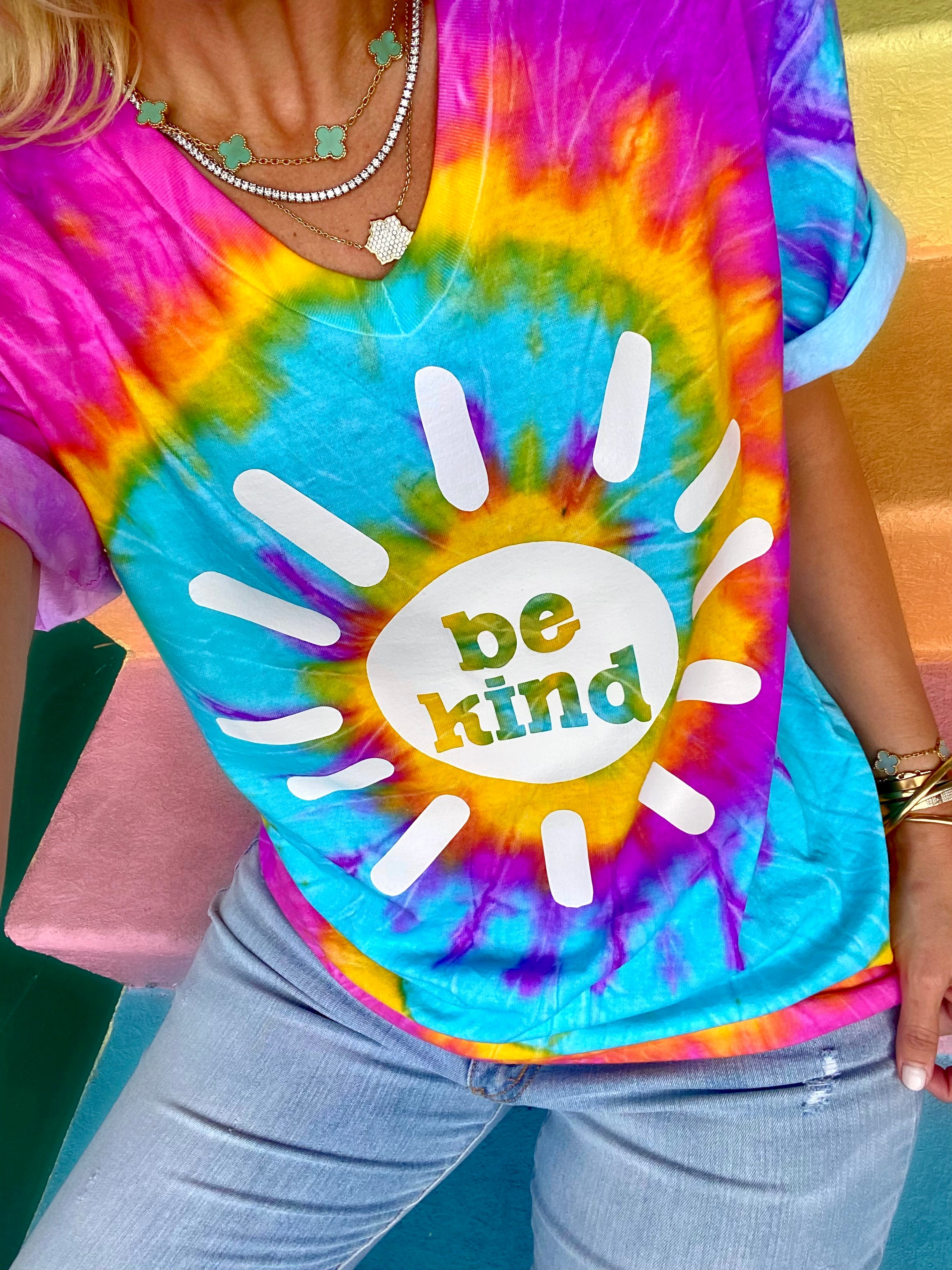 Be Kind Sunshine V-Neck Tee {A Tee is Donated for Every Tee Sold!}