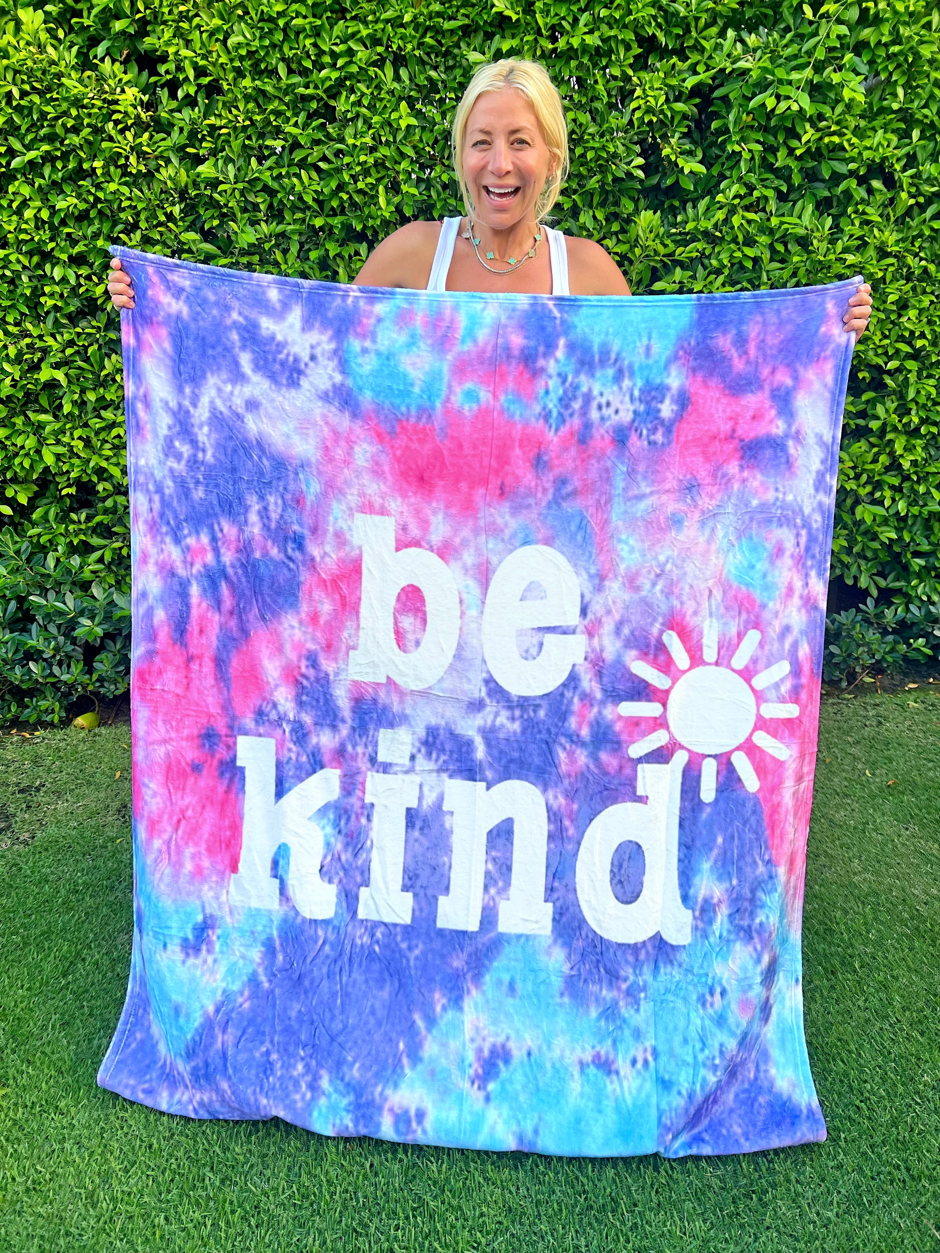 Image of Be Kind Cotton Candy Fuzzy Blanket