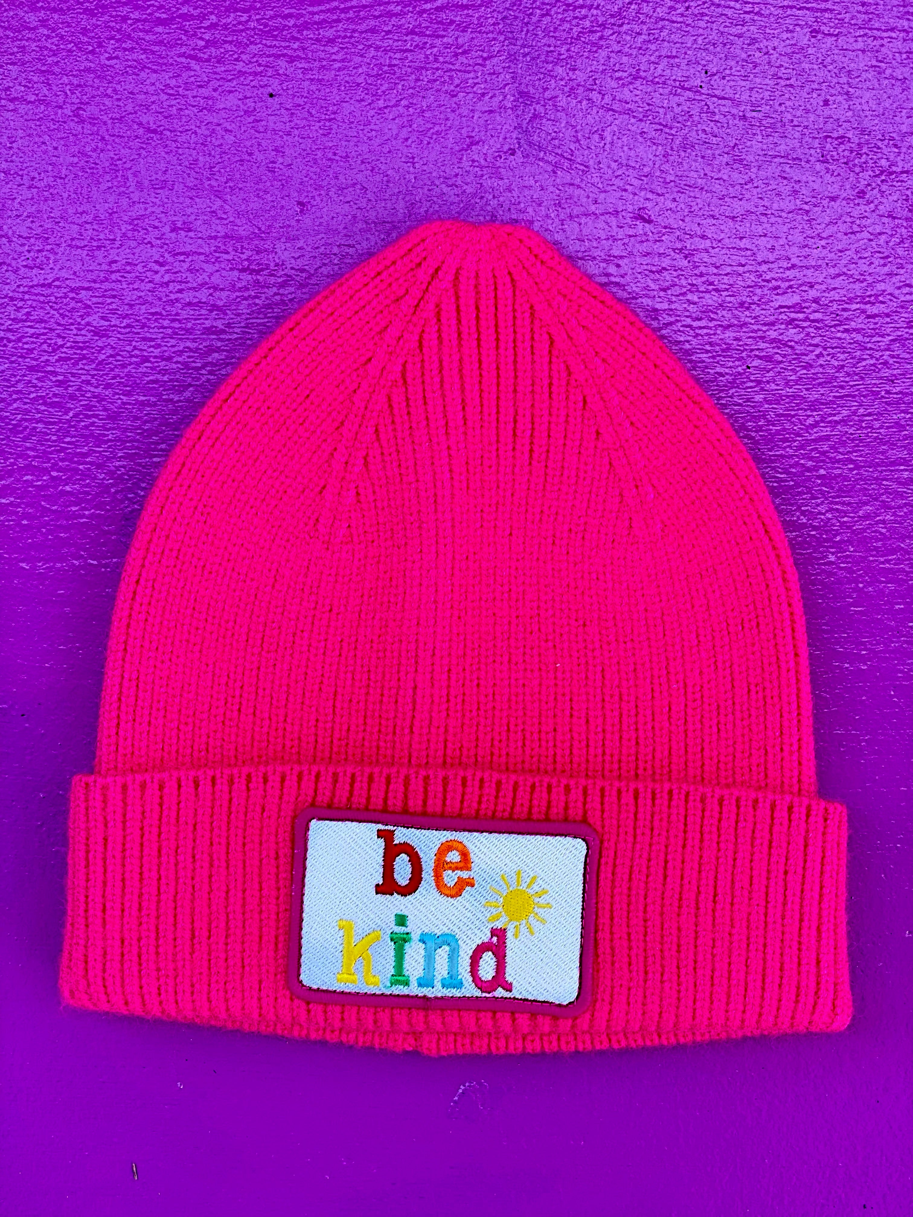 Image of Be Kind Pink Beanie  1 