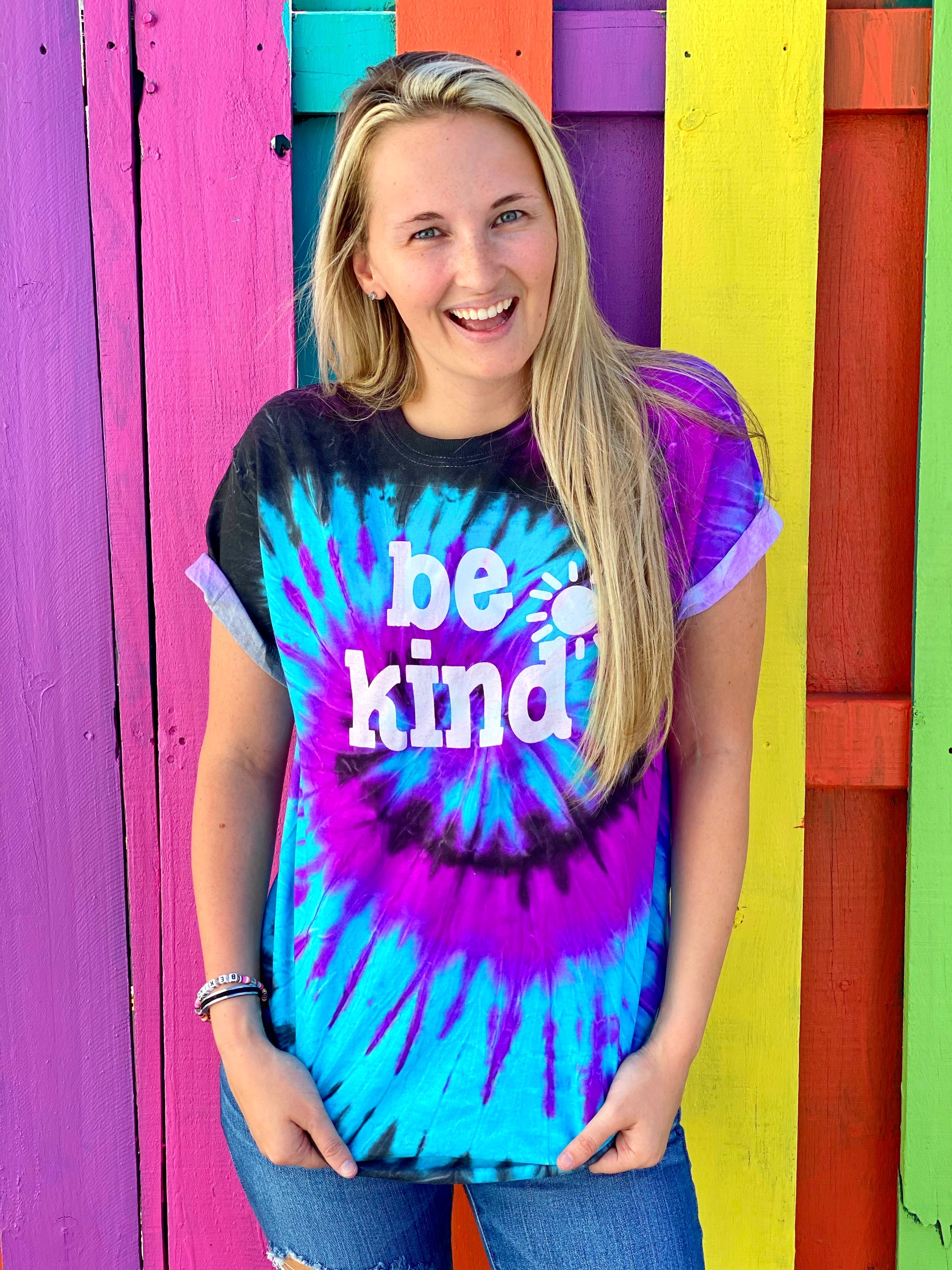 Image of Be Kind Turquoise Swirl Tee - Limited Edition  