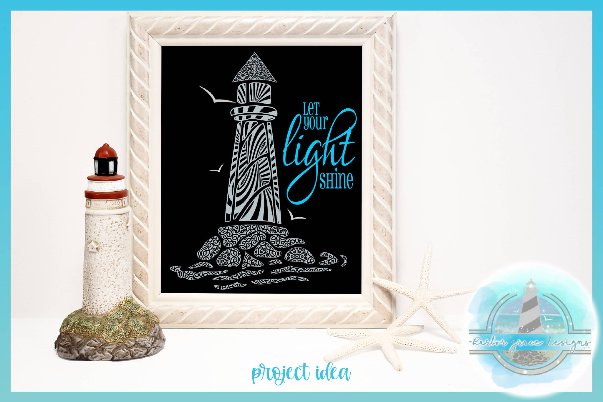 Download Lighthouse Mandala Zentangle Let Your Light Shine Quote Svg Svg Font Market