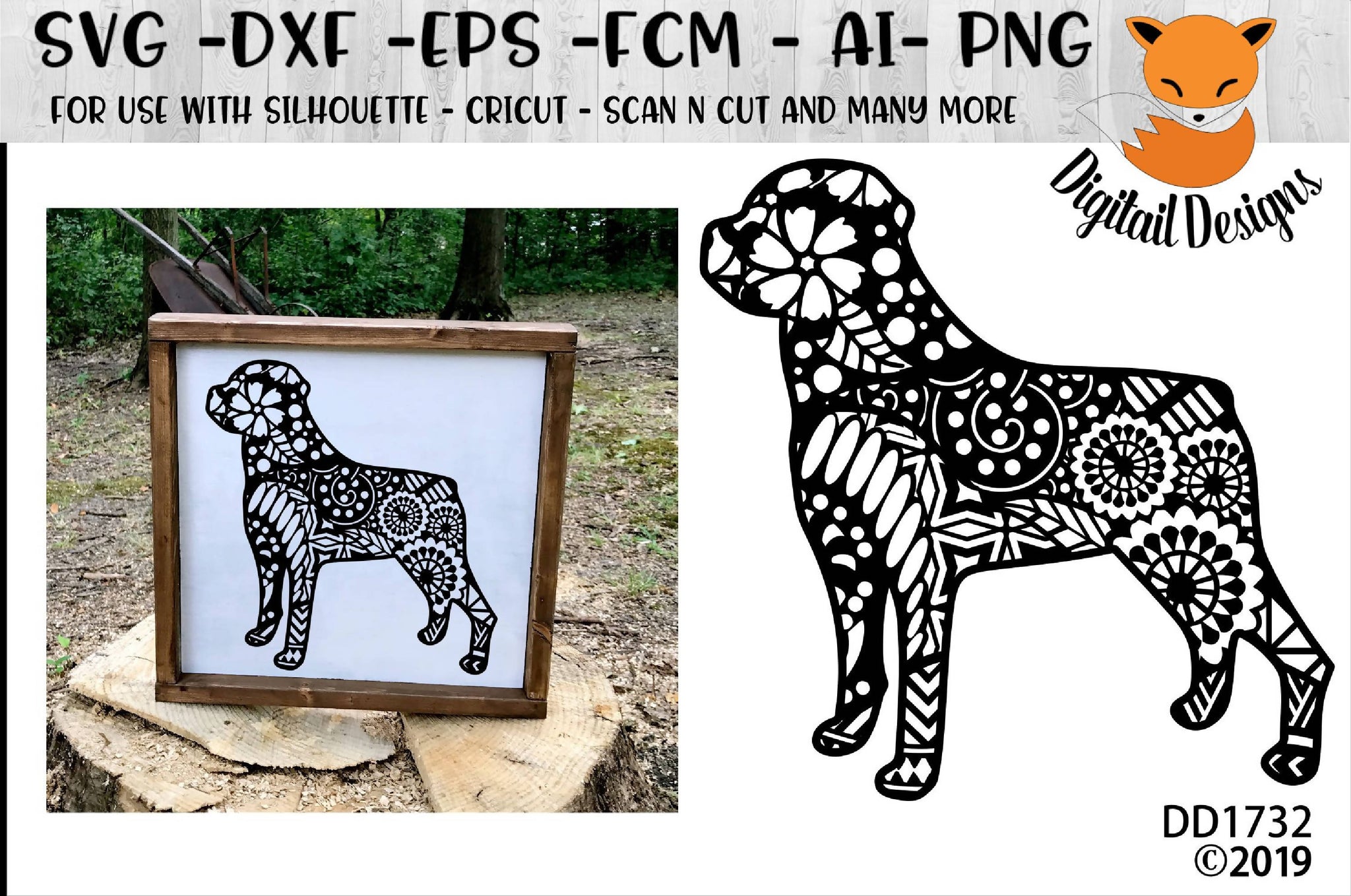 Download Zentangle Rottweiler Dog Svg Svg Font Market