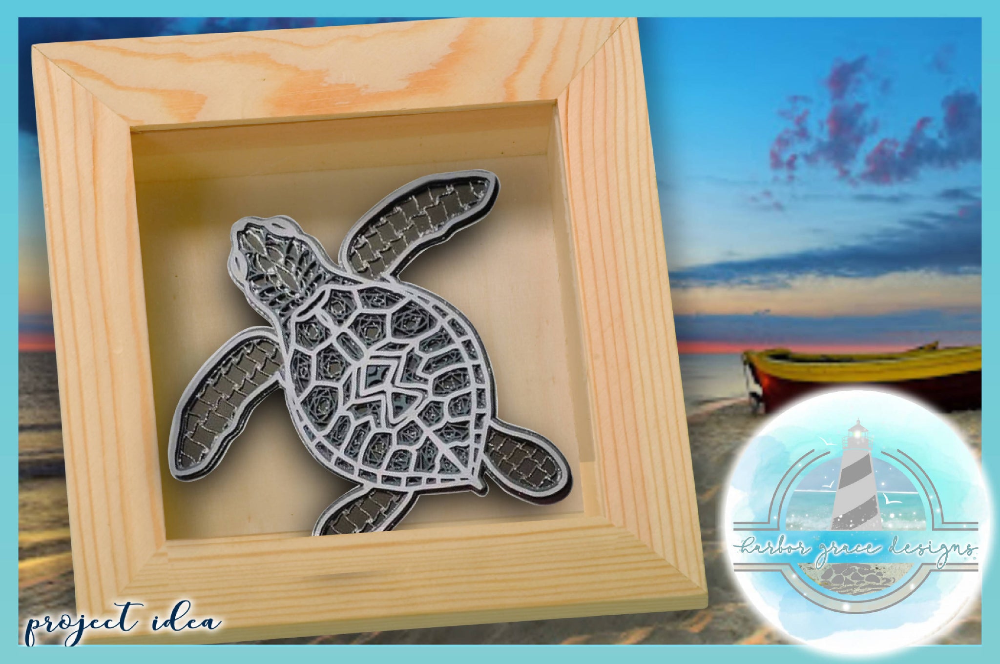Download 3D Sea Turtle Mandala Multi Layered Mandala SVG - Paper ...