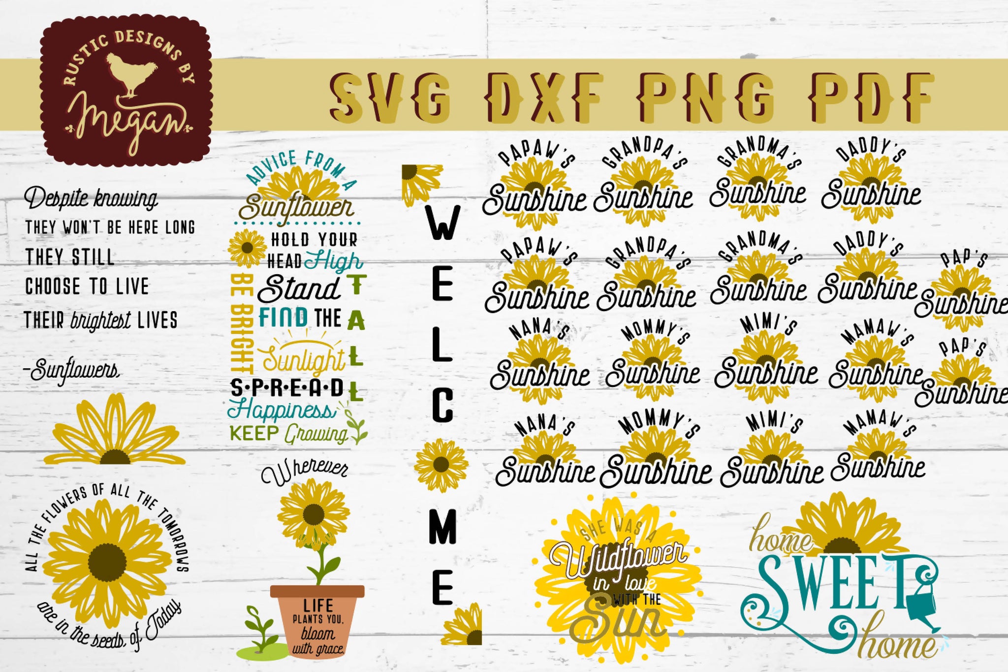 Free Free 138 Free Svg Of Sunflower SVG PNG EPS DXF File
