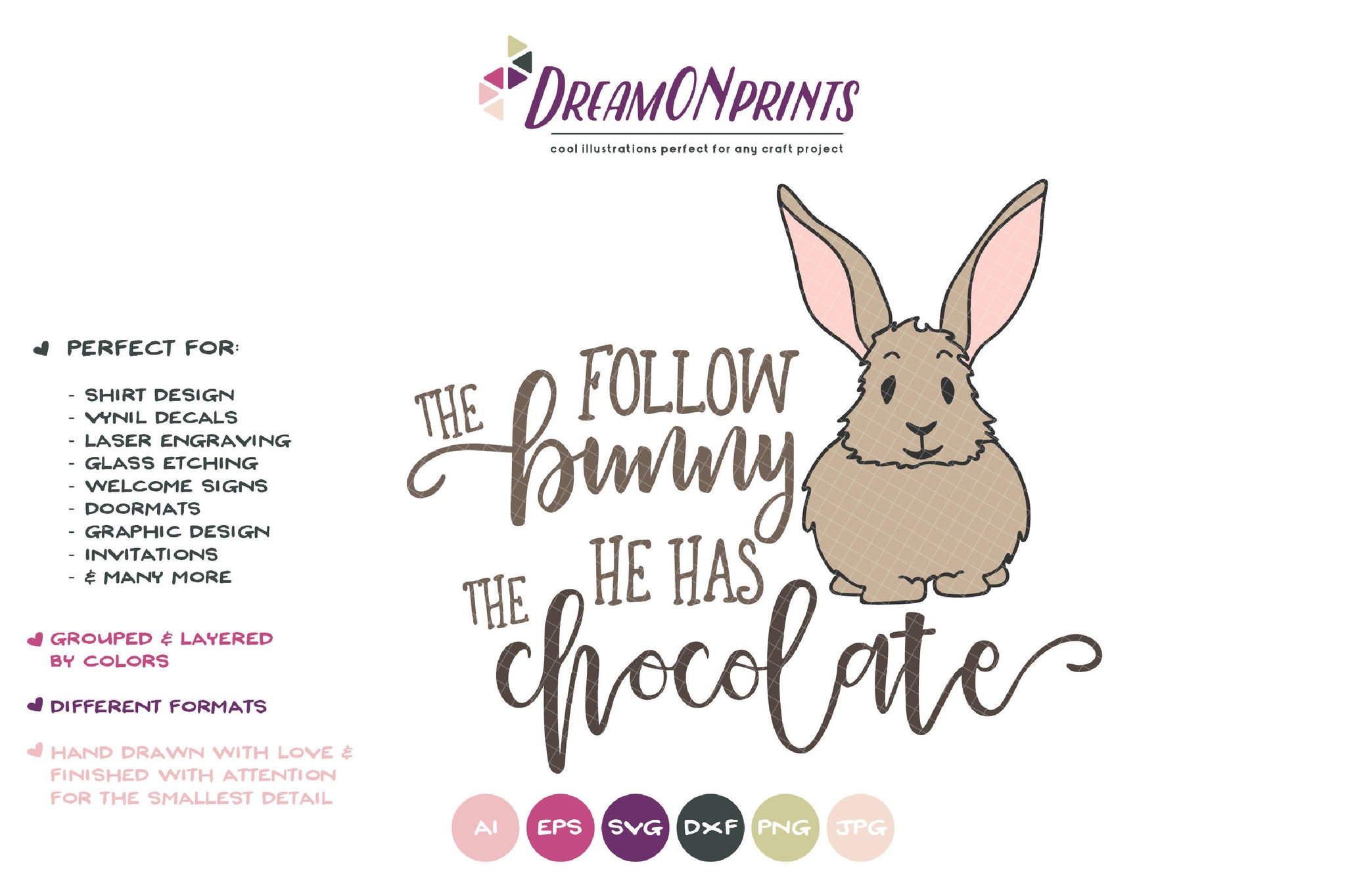 Download Easter Bunny SVG | Follow the Bunny He Has the Chocolate ...
