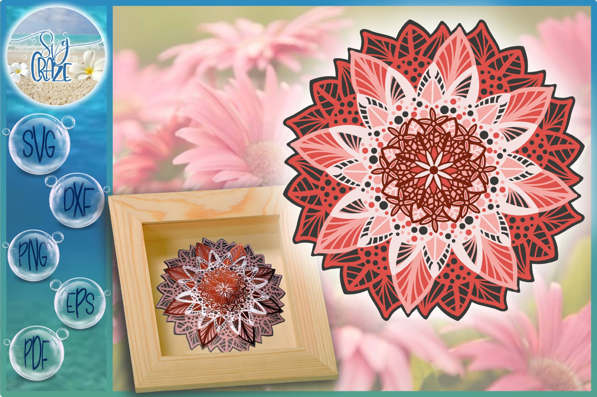 Download 3D Floral Mandala Multi Layered Mandala SVG Files for ...