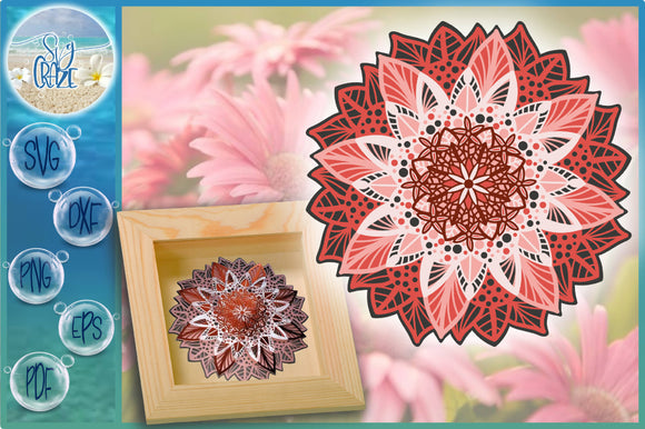 Download 3d Floral Mandala Multi Layered Mandala Svg Files For Cricut Svg Font Market