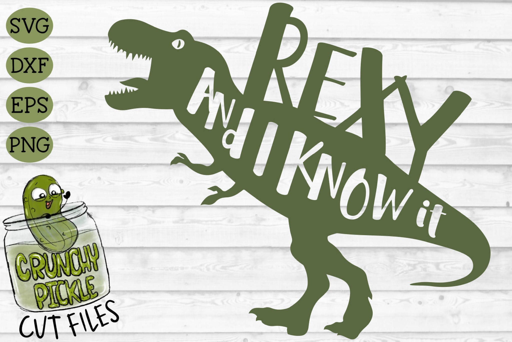 Download Rexy I Know It T Rex Dinosaur Svg Svg Font Market