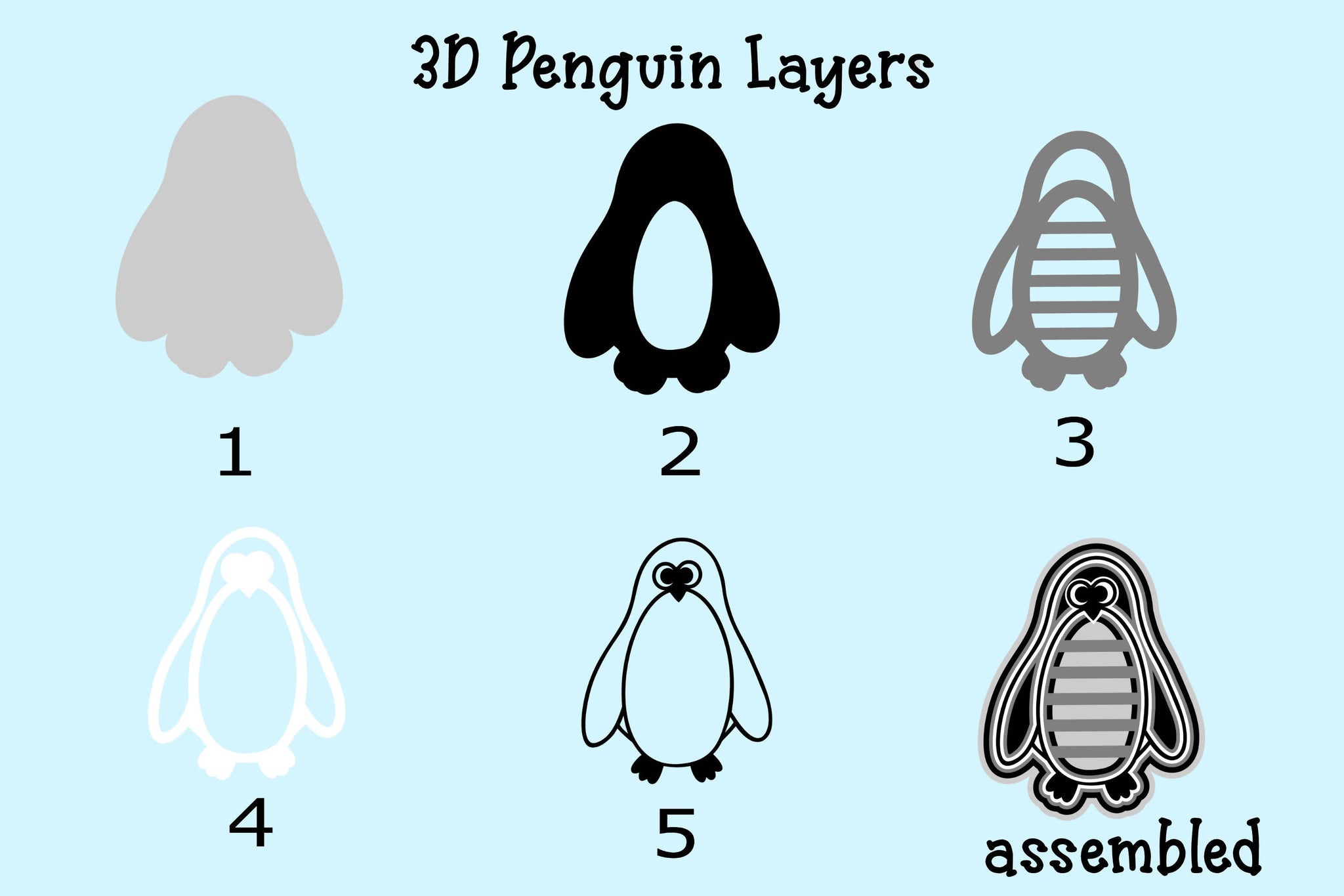Download 3d Layered Penguin Svg Design Svg Font Market PSD Mockup Templates