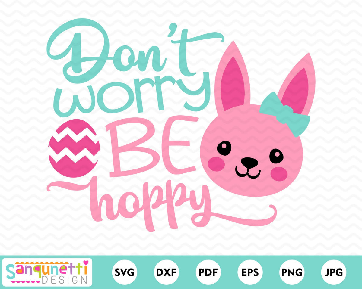 Download Hoppy Easter bunny SVG, spring girls cut file - SVG & Font ...