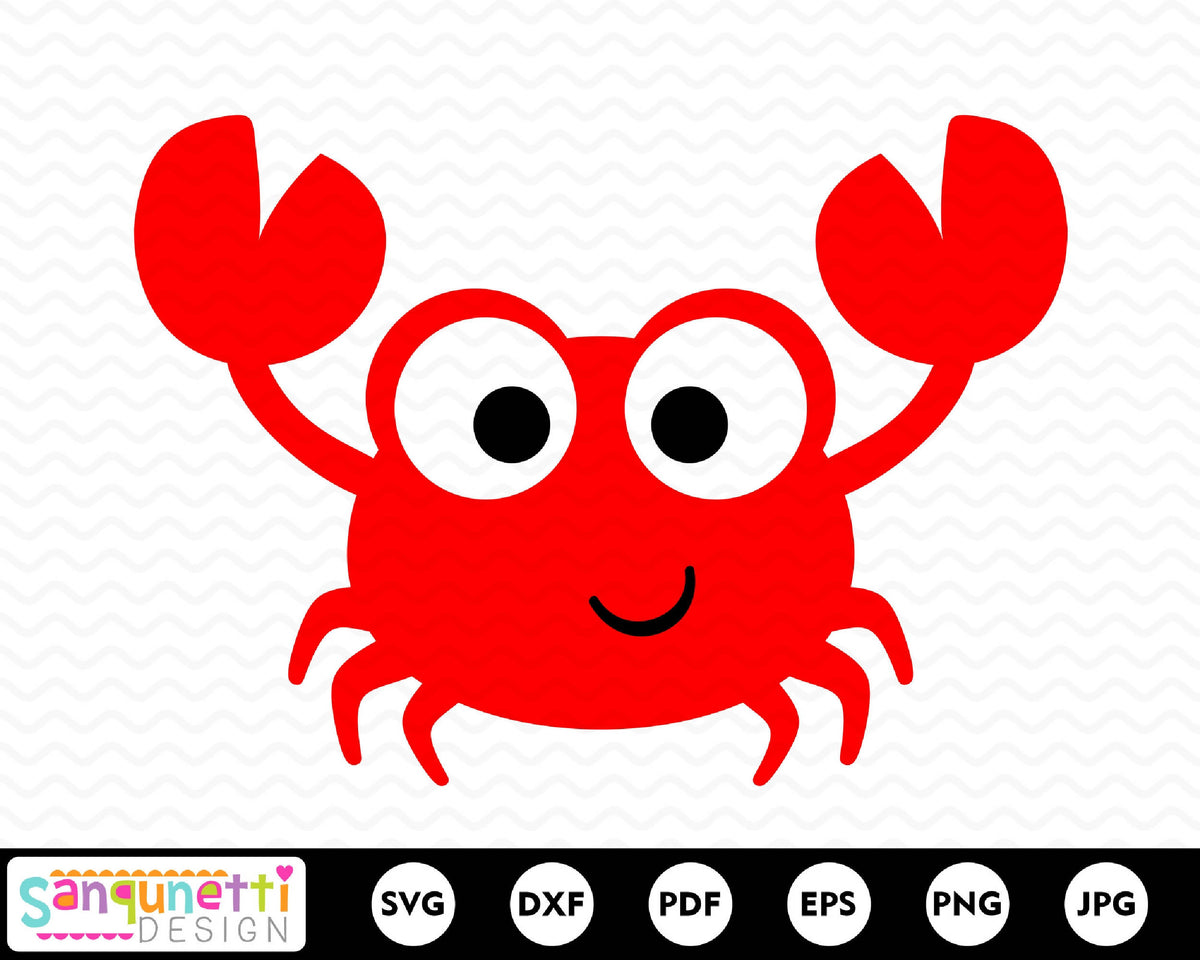 Download Crab SVG, beach and summer kids cutting file - SVG & Font ...