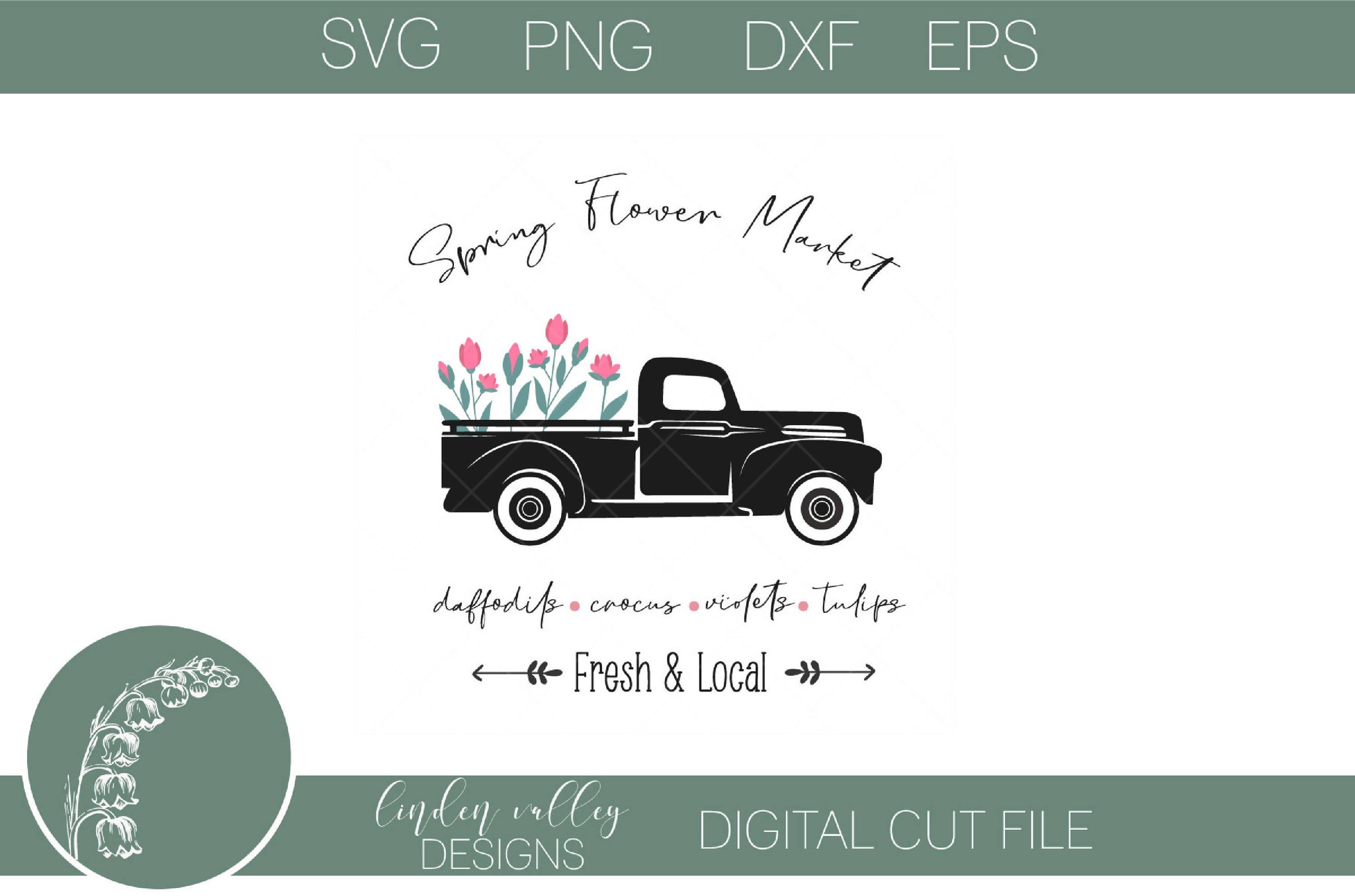 Free Free 63 Vintage Truck With Flowers Svg SVG PNG EPS DXF File