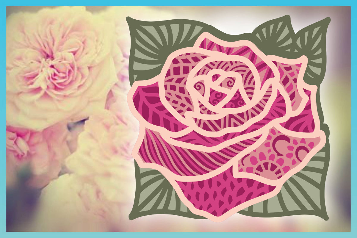 Download 3D Layered Design | Rose Mandala | Multi Layered Mandala | Stacked SVG - SVG & Font Market