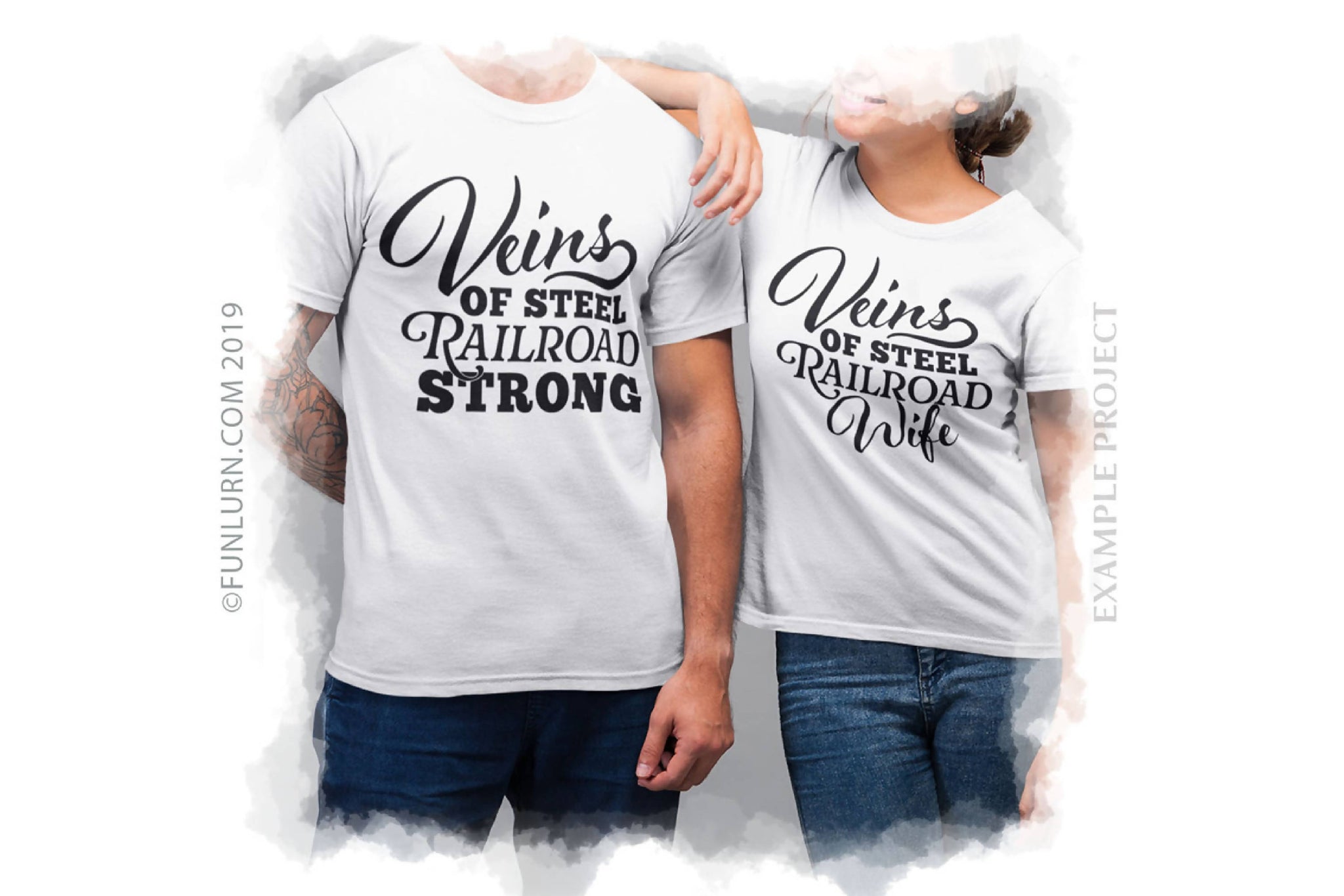 Download Veins Of Steel Railroad Couple Shirt Svg Cut File Svg Font Market