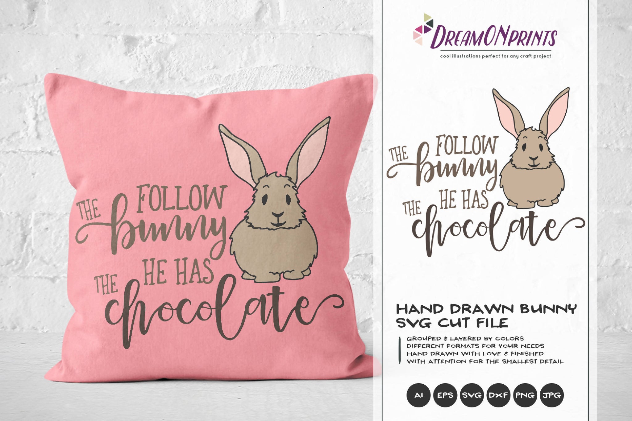 Download Easter Bunny SVG | Follow the Bunny He Has the Chocolate ...