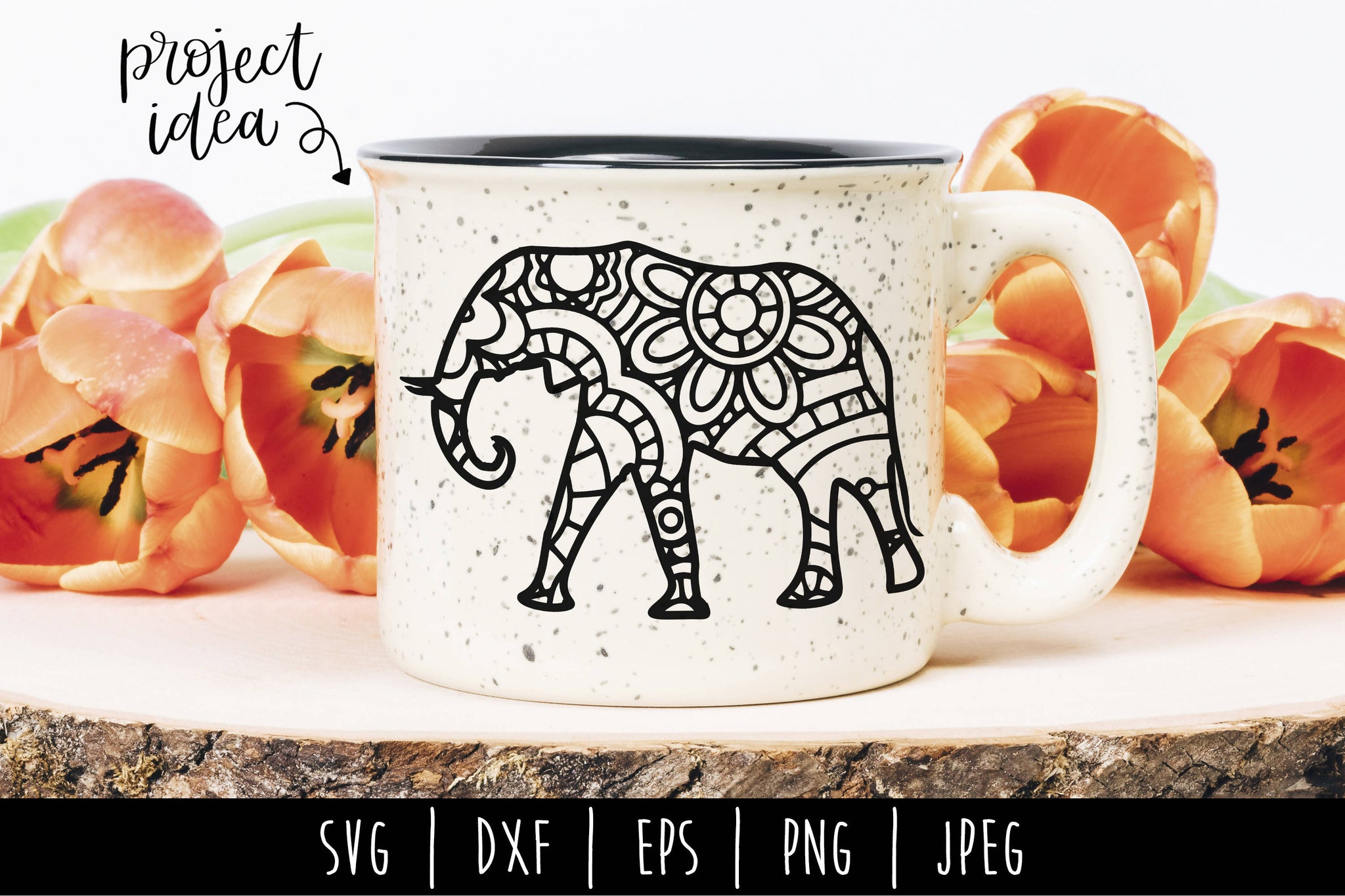 Download Elephant Mandala Zentangle Mini Bundle Set Of 4 Designs Svg Font Market