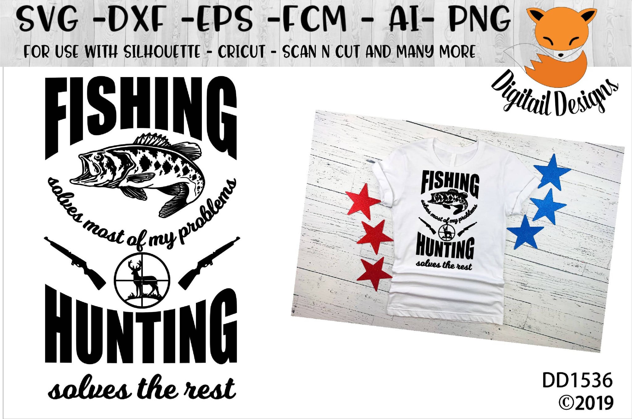 Funny Hunting And Fishing Svg Svg Font Market