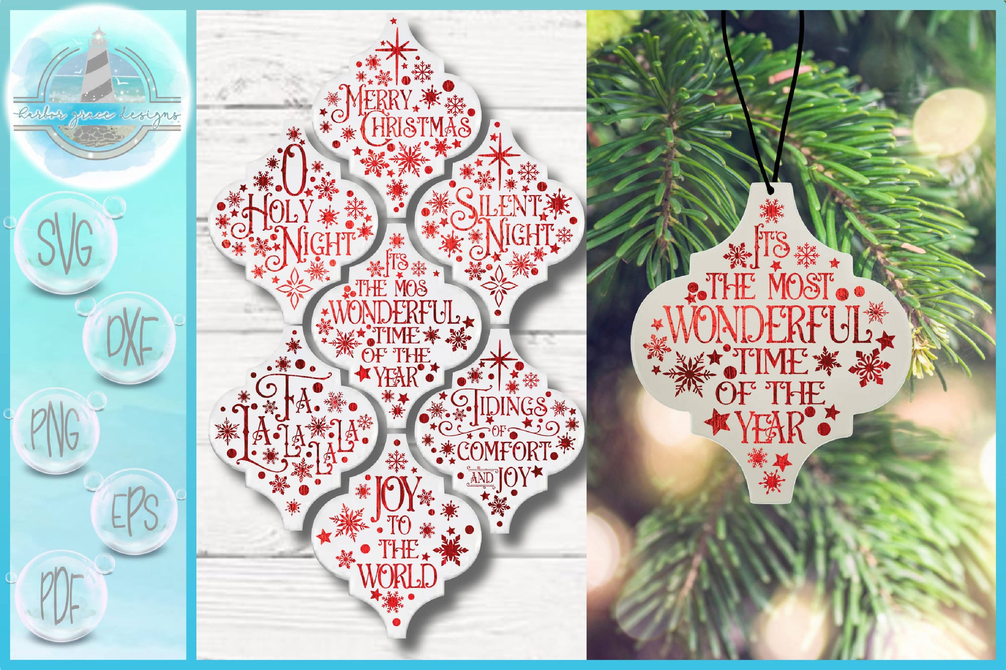 Download Christmas Quote Bundle| Arabesque Lantern Tile Ornament ...