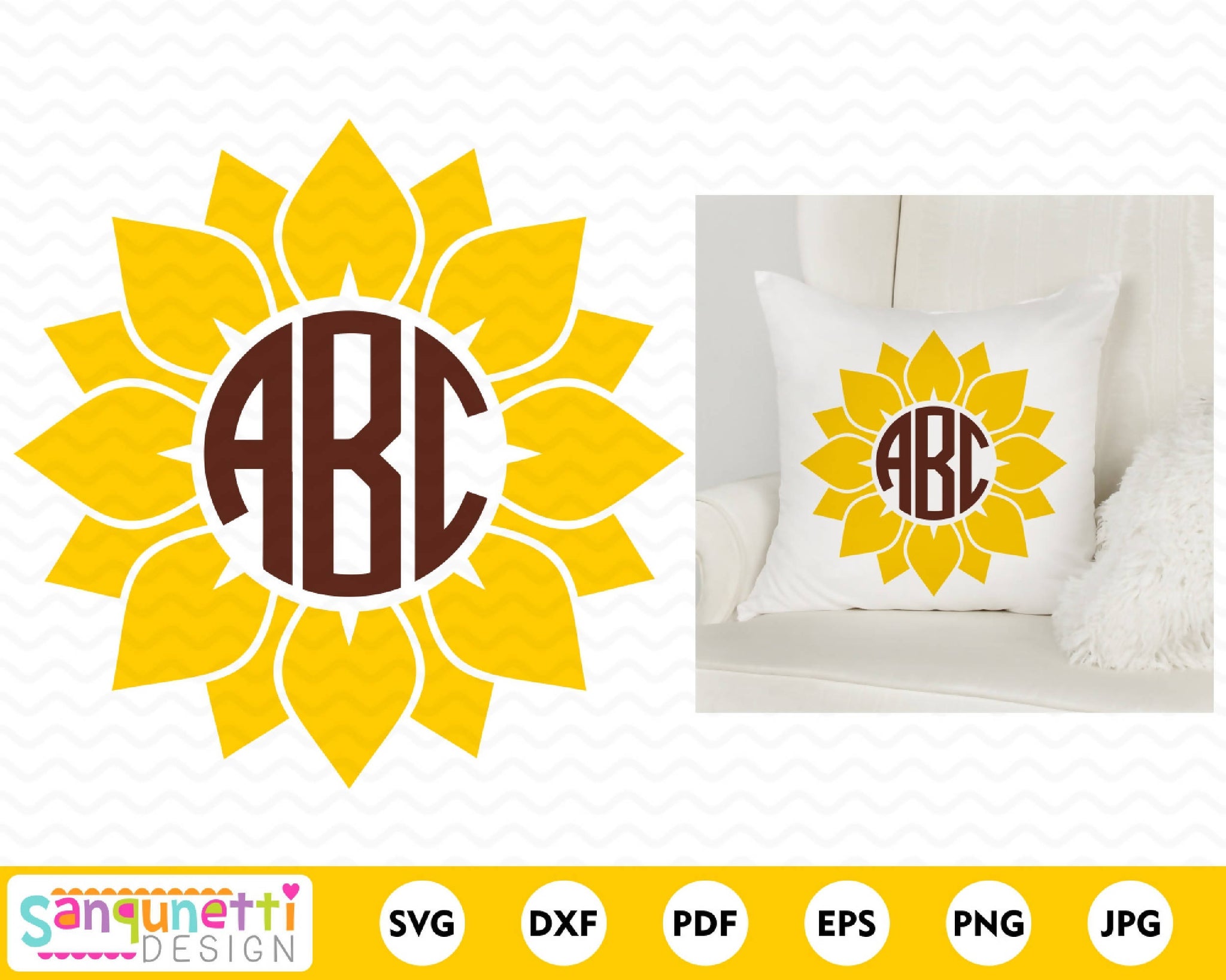 Download Free SVG Sunflower Monogram Svg 1056+ SVG Images File