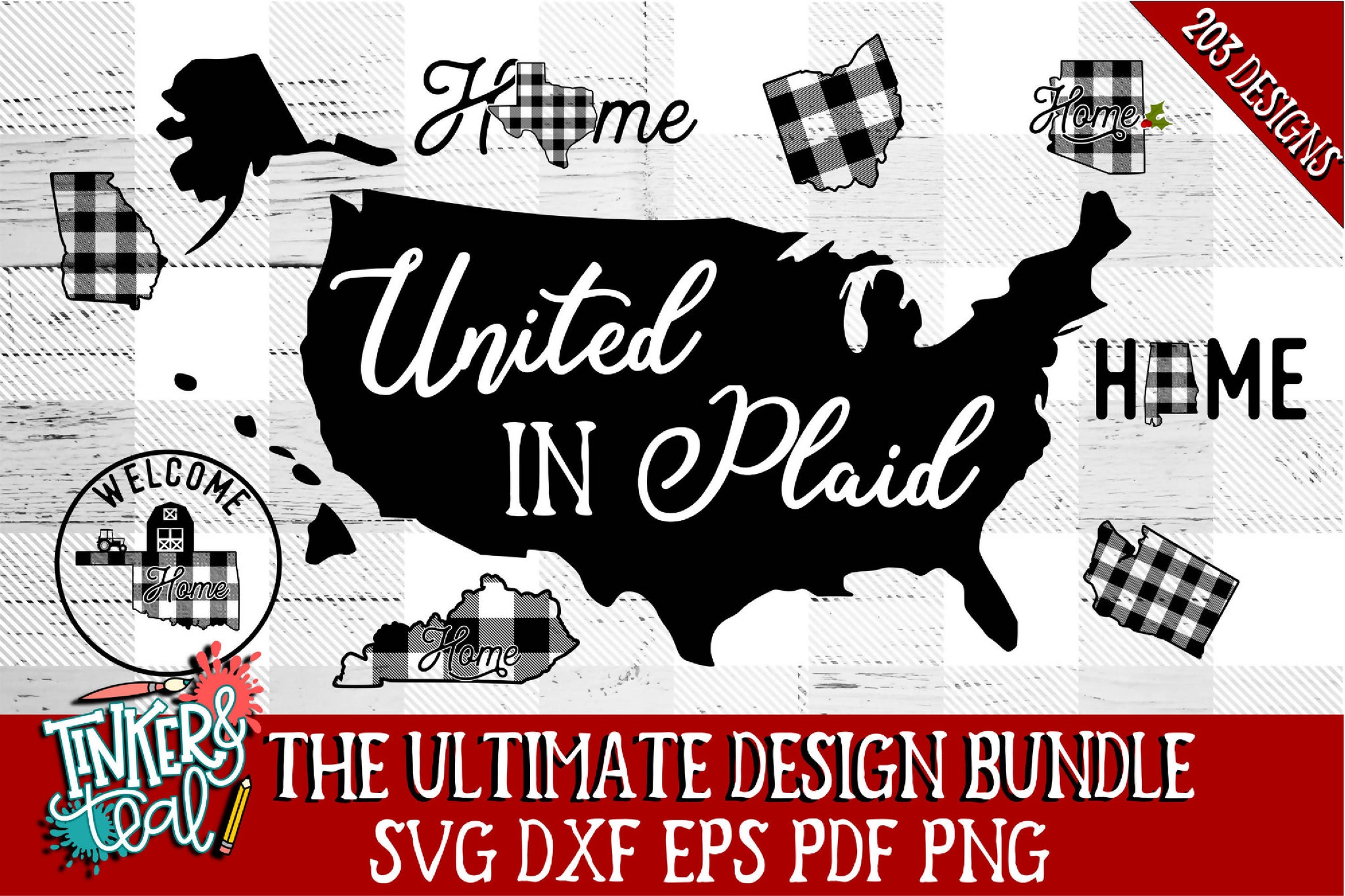 Download The Ultimate United In Plaid Buffalo Plaid SVG State ...