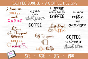 Download Coffee Bundle 8 Coffee Svg Files Svg Font Market