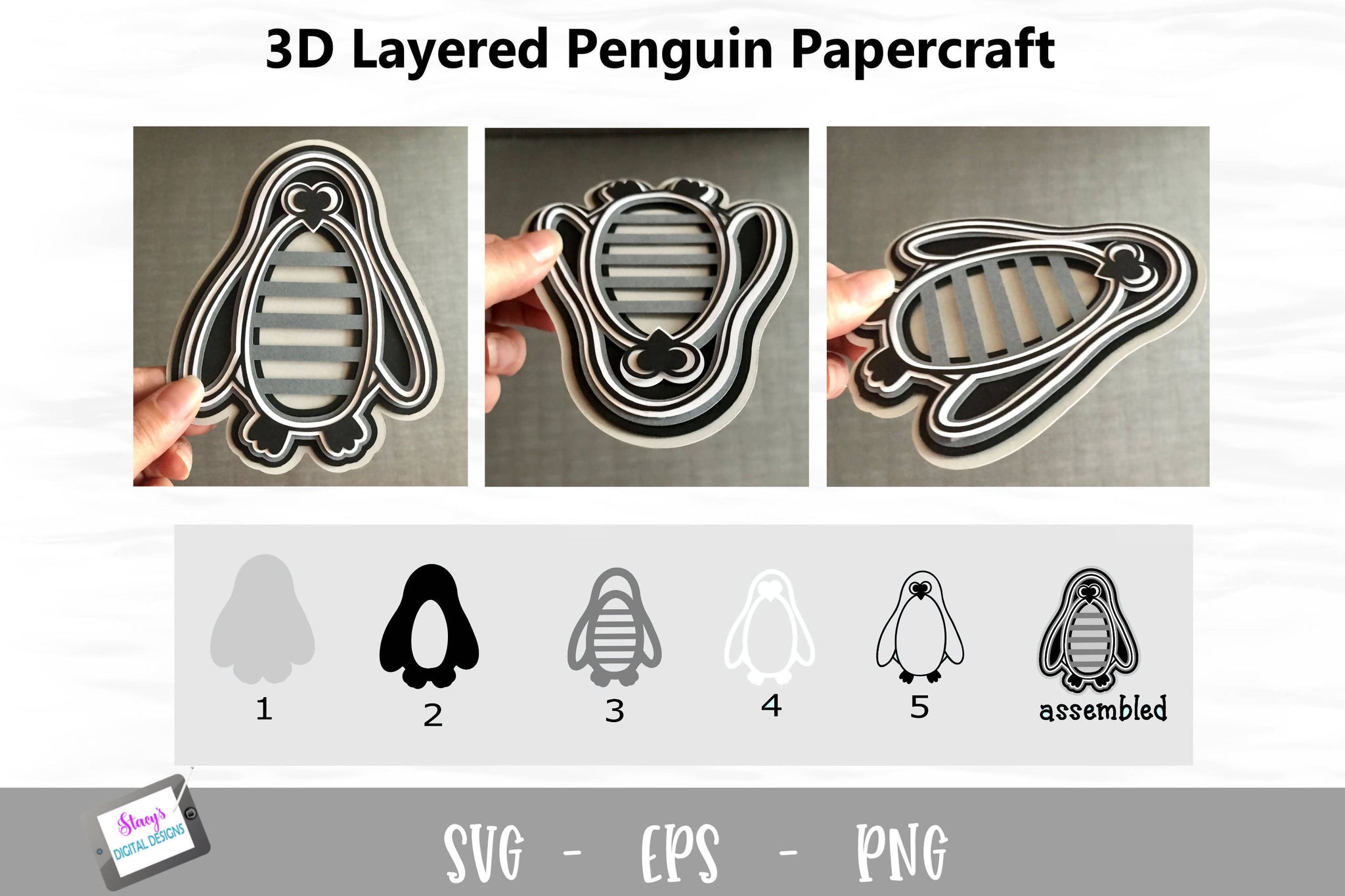 Download 3d Layered Penguin Svg Design Svg Font Market PSD Mockup Templates