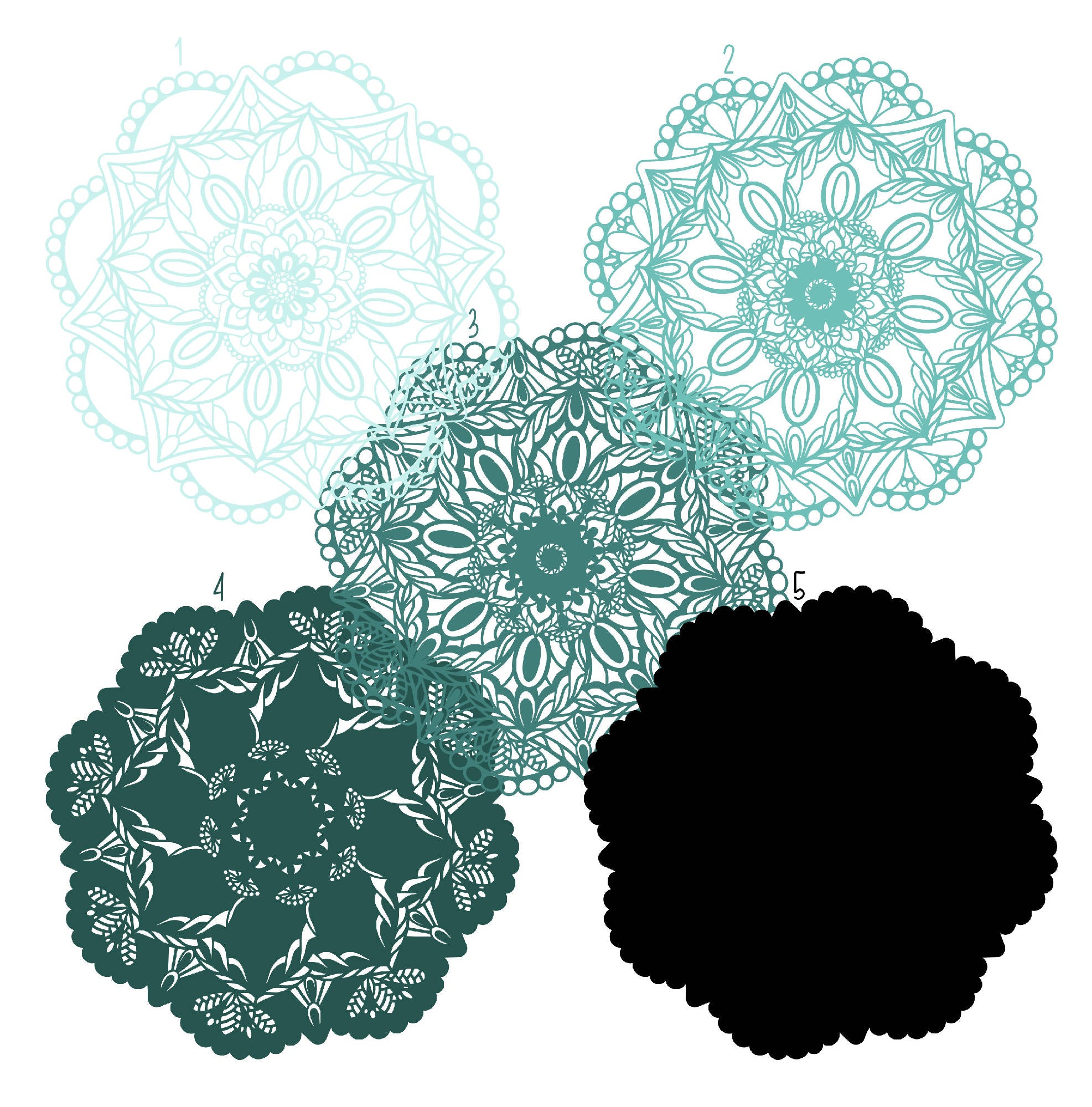 Download 3d Layered Design Flower Mandala Svg File Multi Layered Mandala Sv Svg Font Market