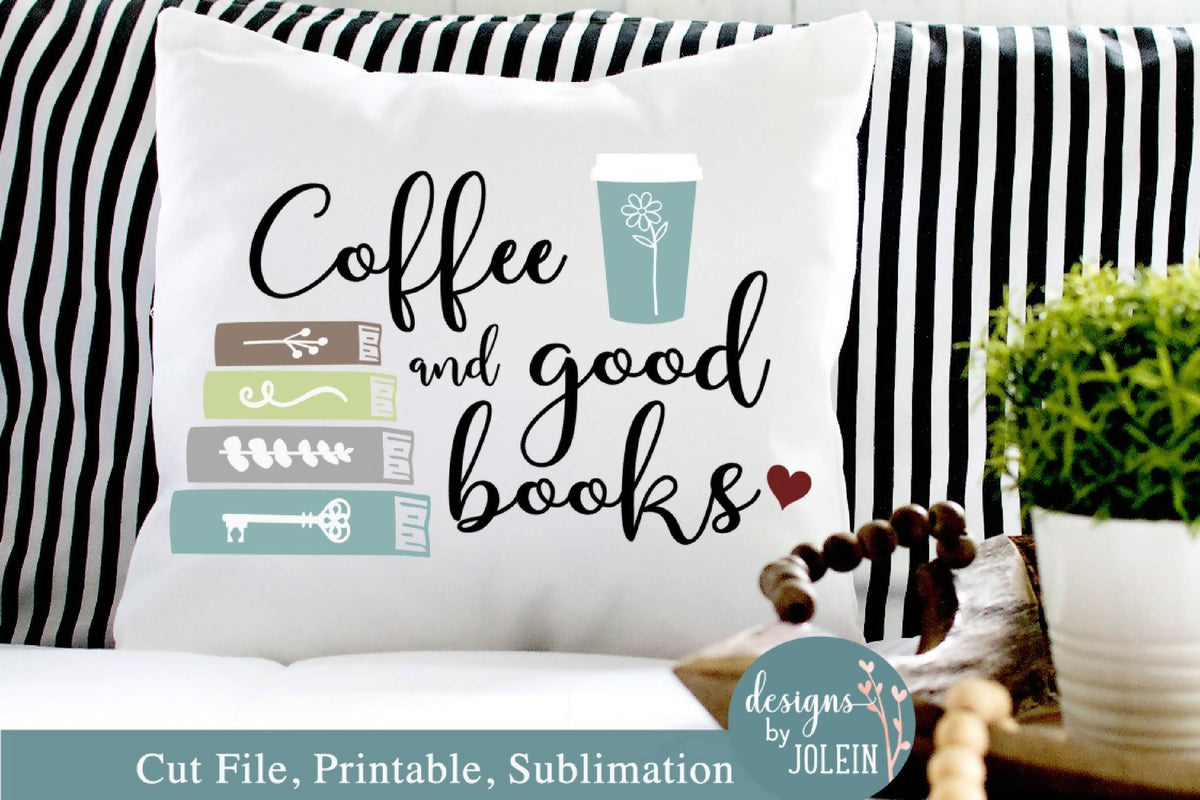 Download Coffee and good books - SVG & Font Market