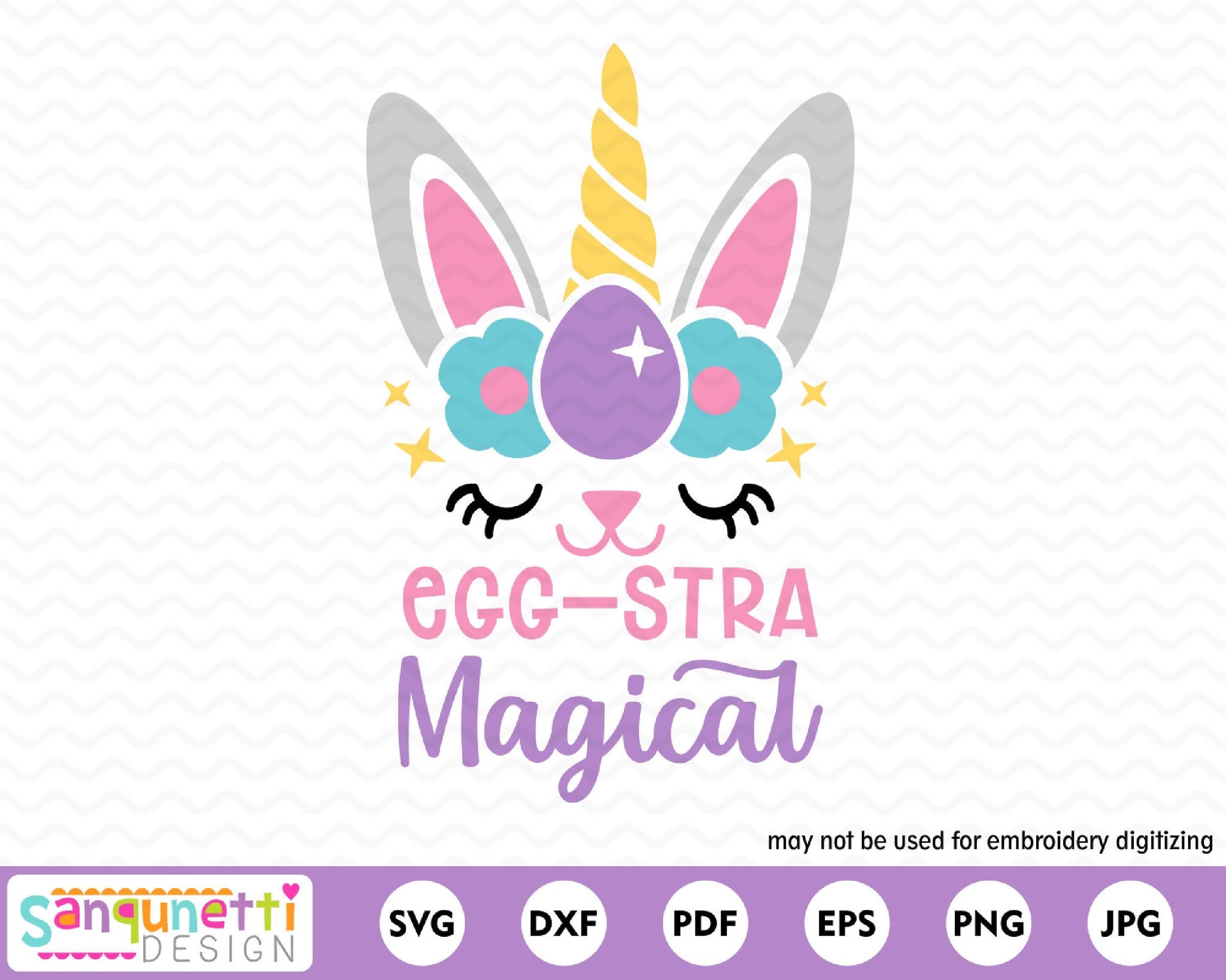 Download Easter bunny magical Unicorn, bunny face cutting files for girls, silh - SVG & Font Market