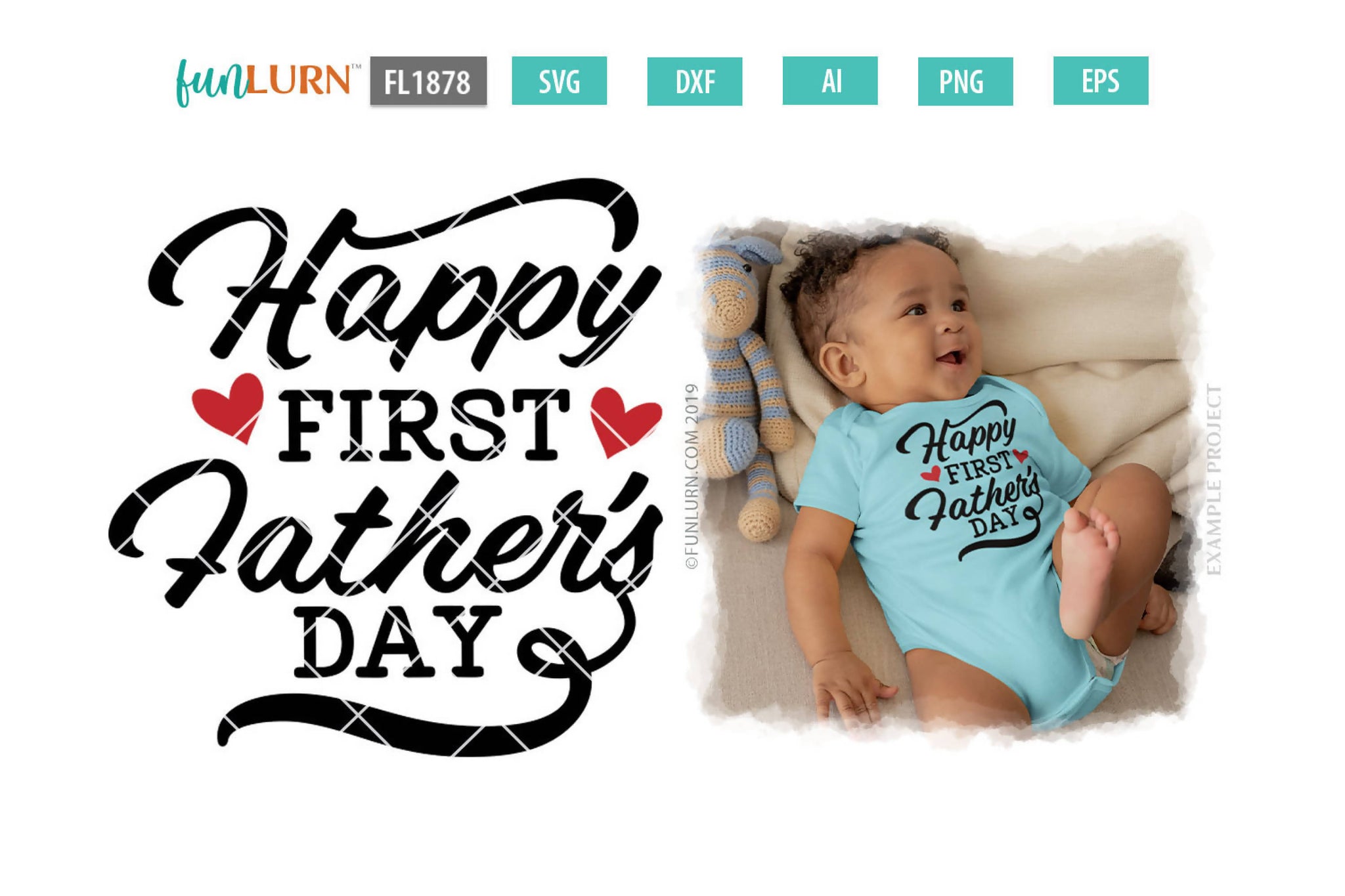 Download Happy First Father's Day SVG Cut File - SVG & Font Market