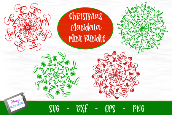 Download Christmas Mandala Mini Bundle 4 Christmas Mandala Svg Designs Svg Font Market