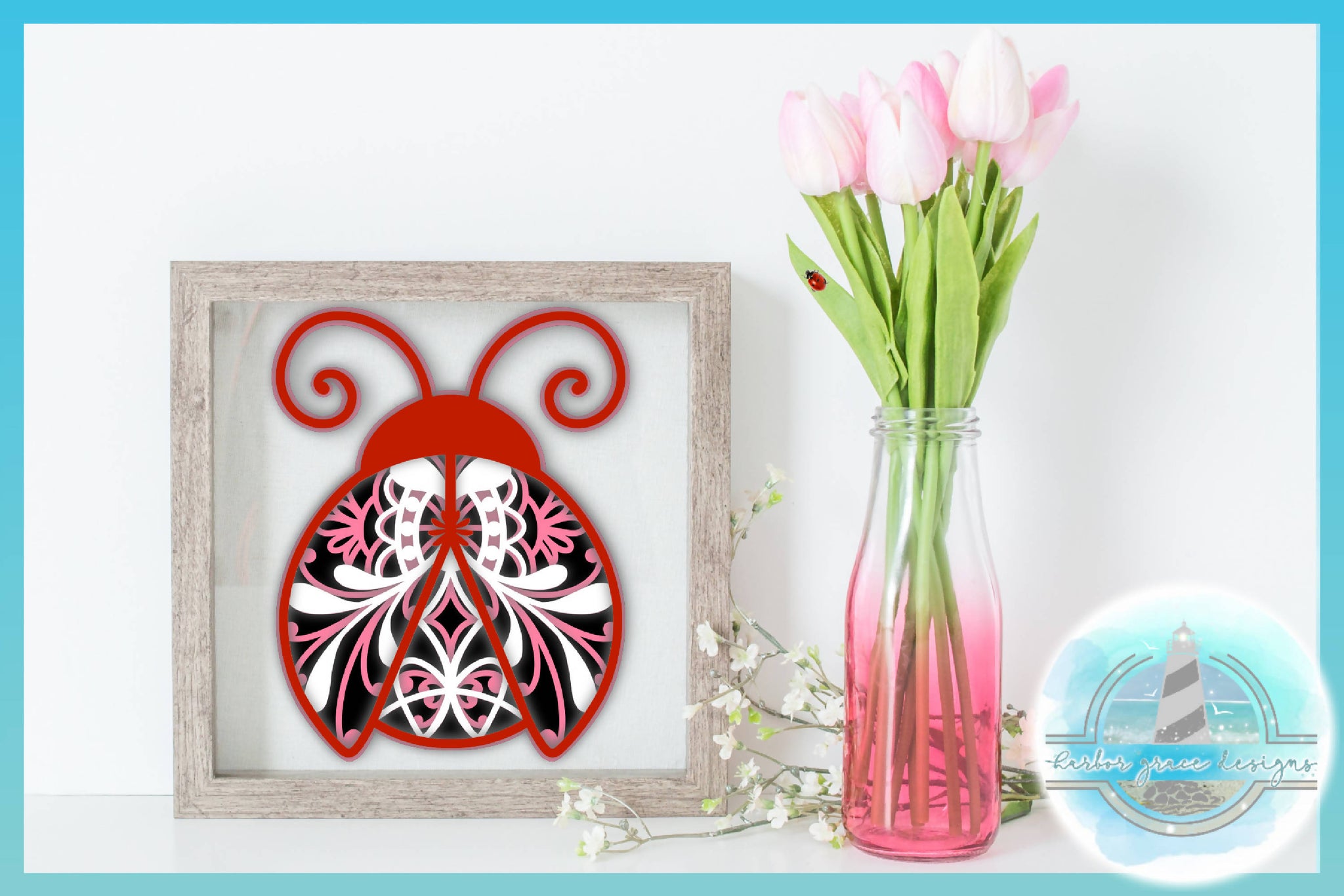 Download Easy 3D Layered Design | Ladybug Mandala SVG file | Multi ...