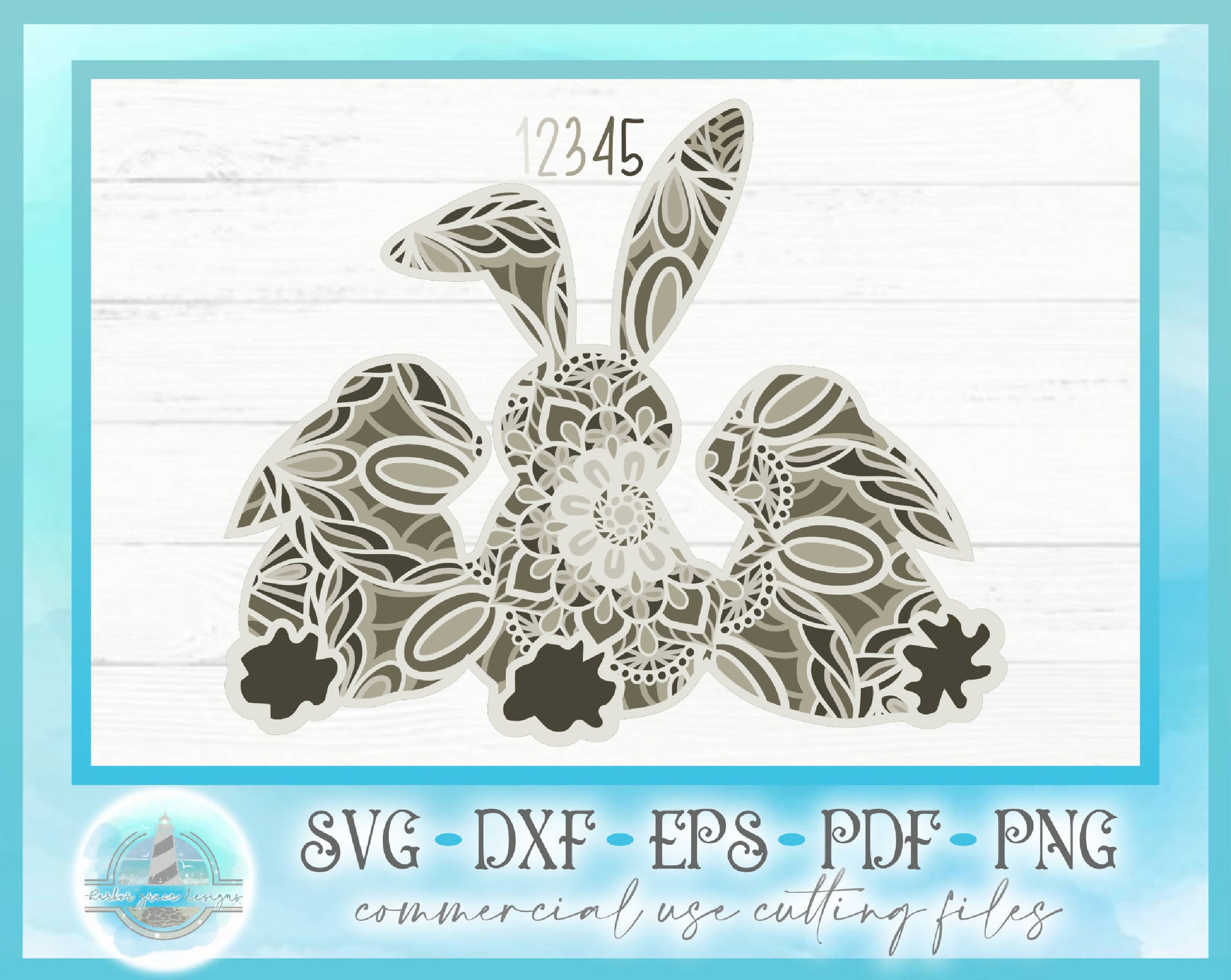 Download 3d Easter Bunny Svg 3d Svg 3d Layered Design Svg Font Market