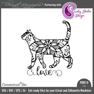 Download Cat Mandala Cut File Svg Font Market