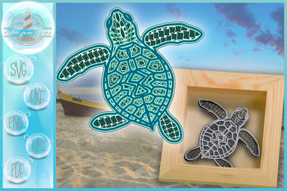 Free Free 157 3D Layered Mandala Turtle SVG PNG EPS DXF File