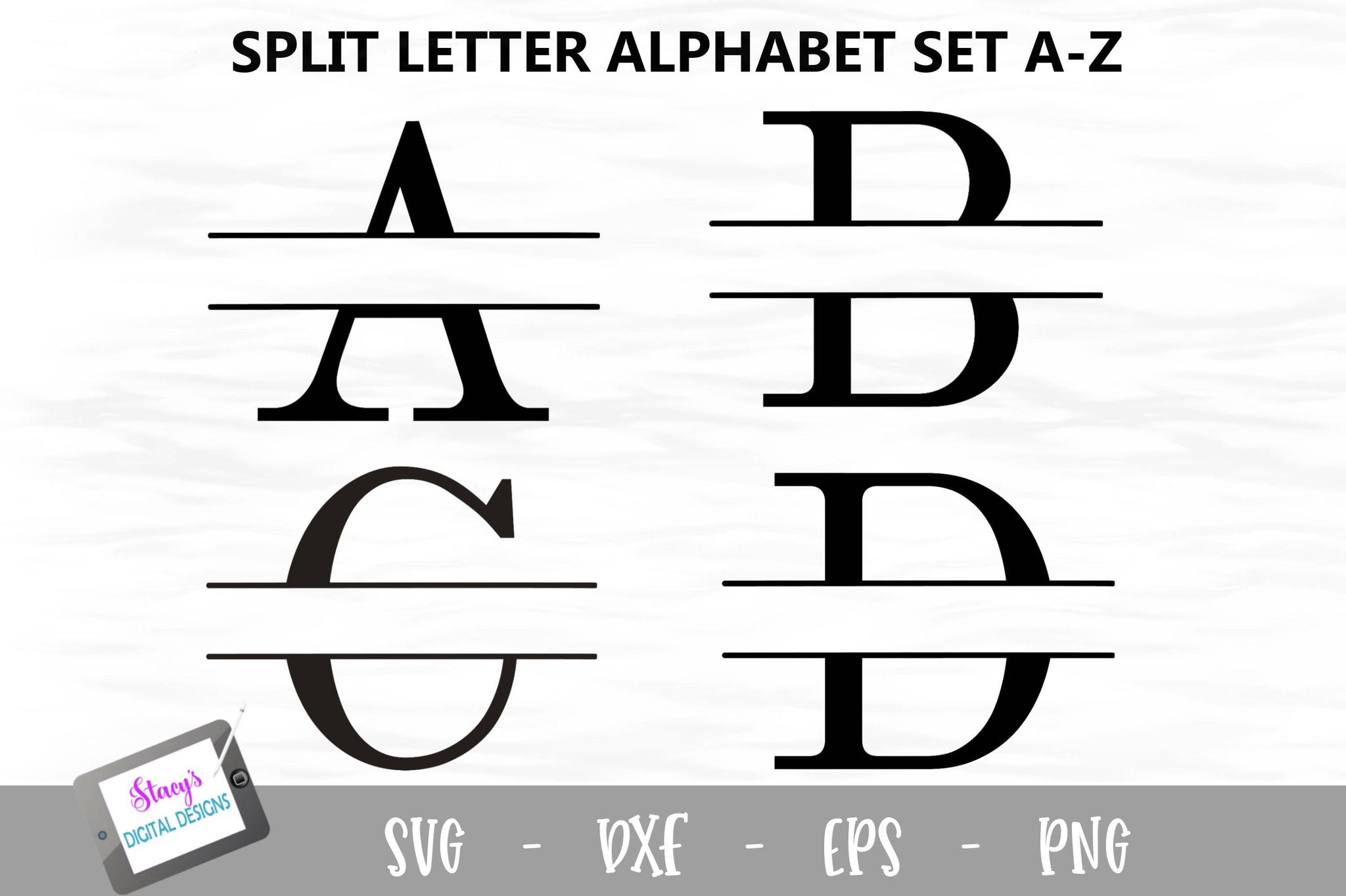 Download Split Letters A- Z - 26 split monogram SVG files - SVG ...