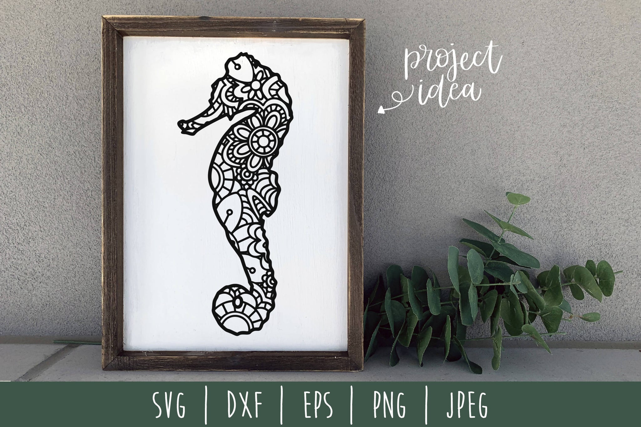 Download Seahorse Mandala Zentangle Svg Font Market