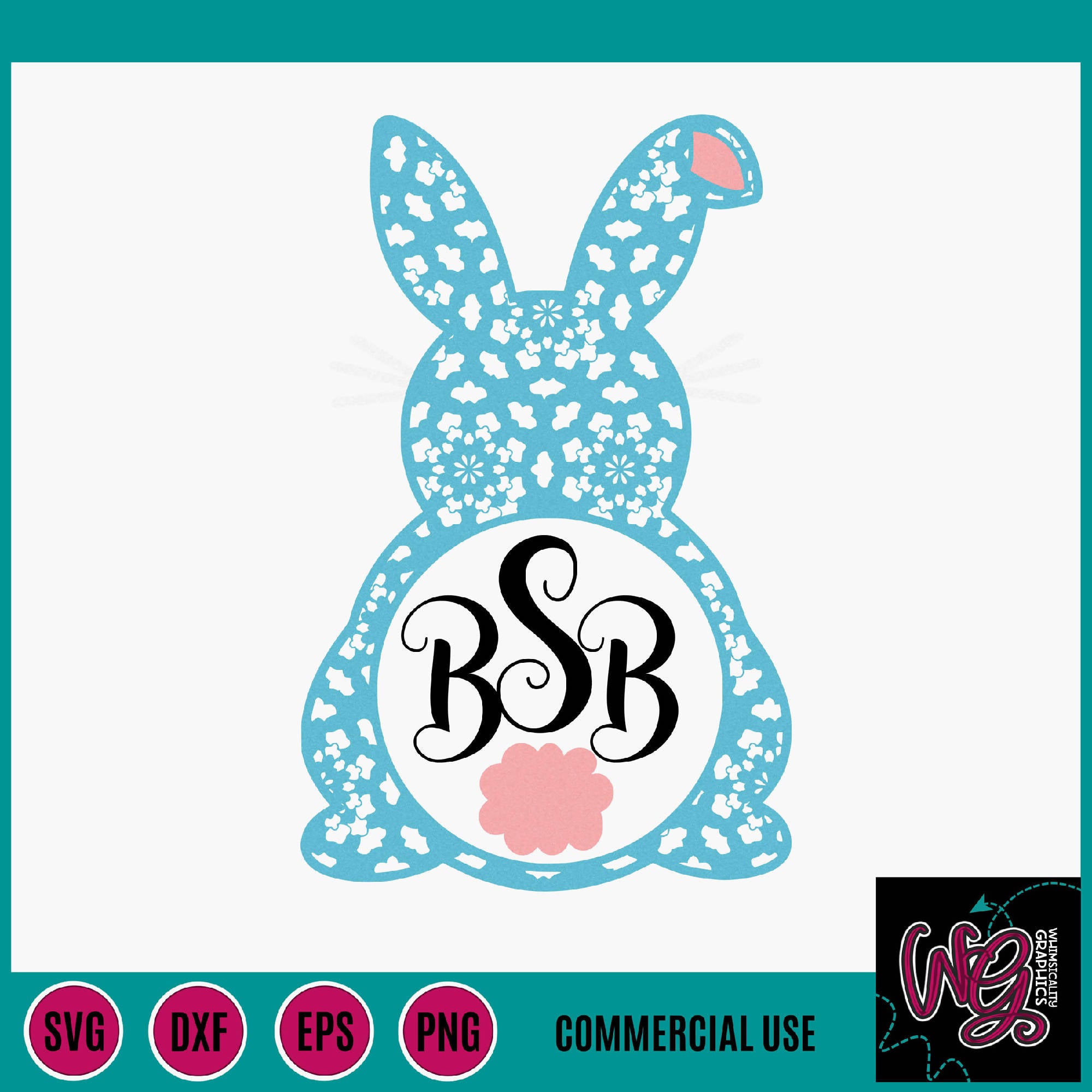 Download Mandala Bunny Cut File WG333 - SVG & Font Market