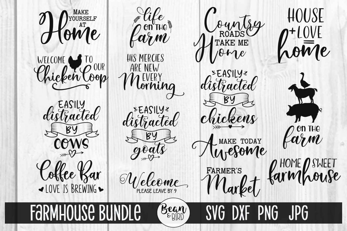 Download Farmhouse Bundle - SVG & Font Market