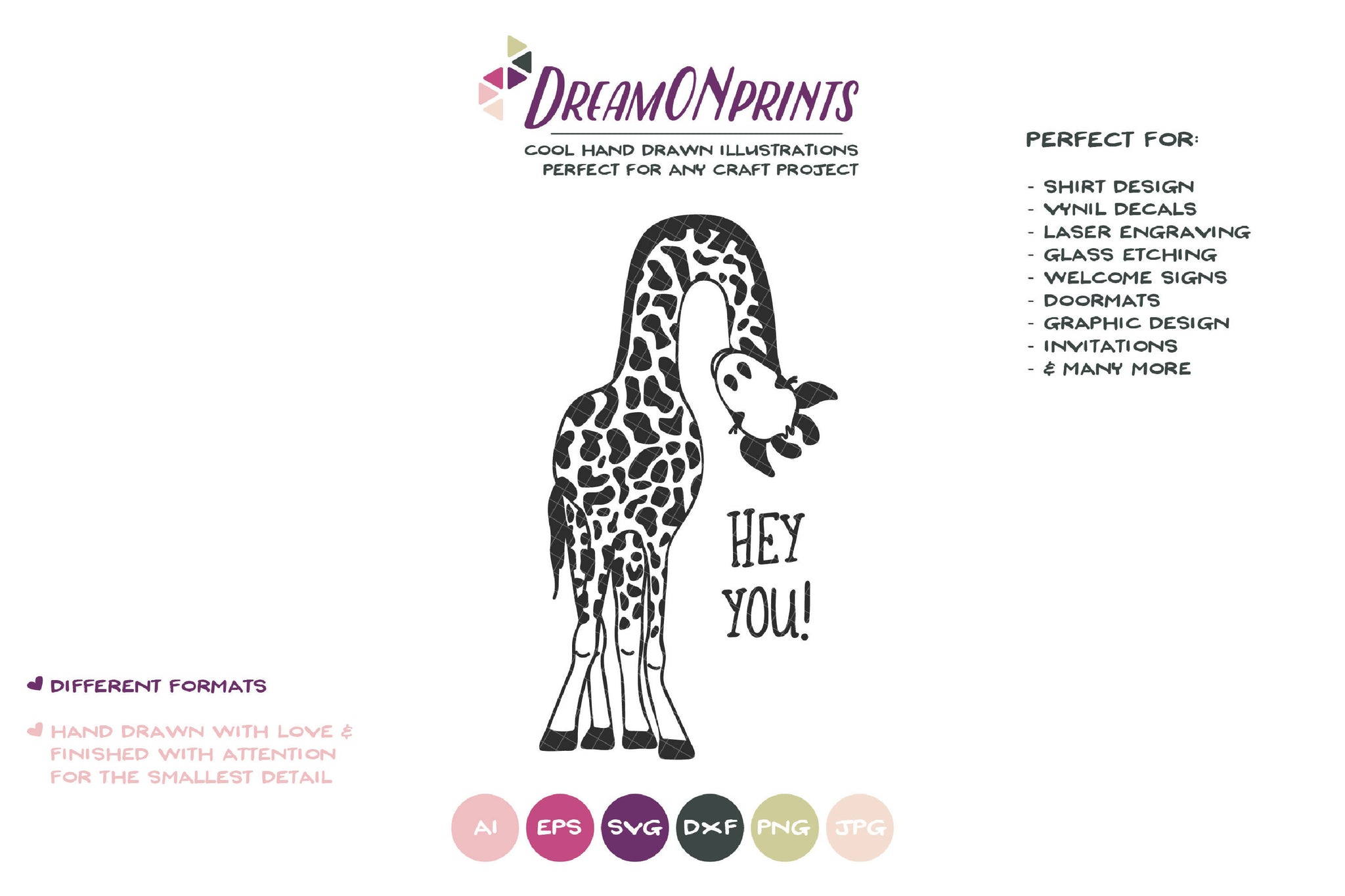 Download Hey You Fun Giraffe Svg Funny Giraffe Illustration Svg Font Market