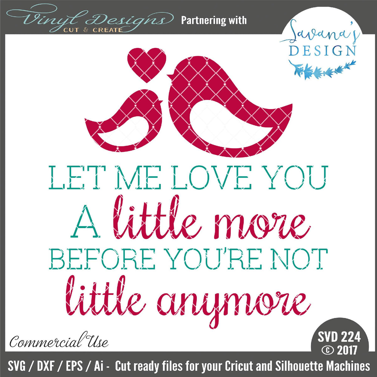 Download Let Me Love You a Little More Cut File - SVG & Font Market