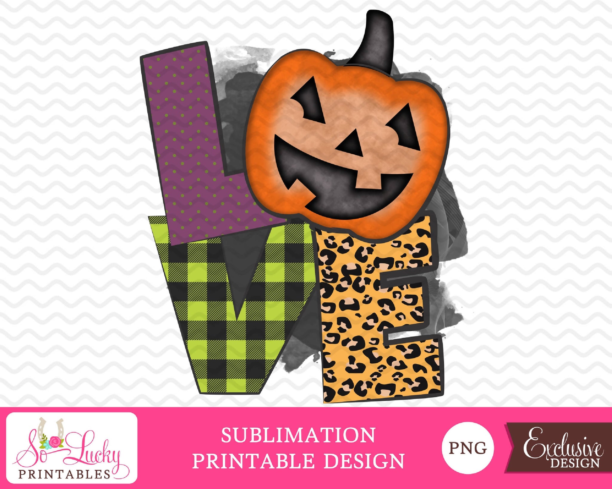 Download Halloween love watercolor printable sublimation design ...