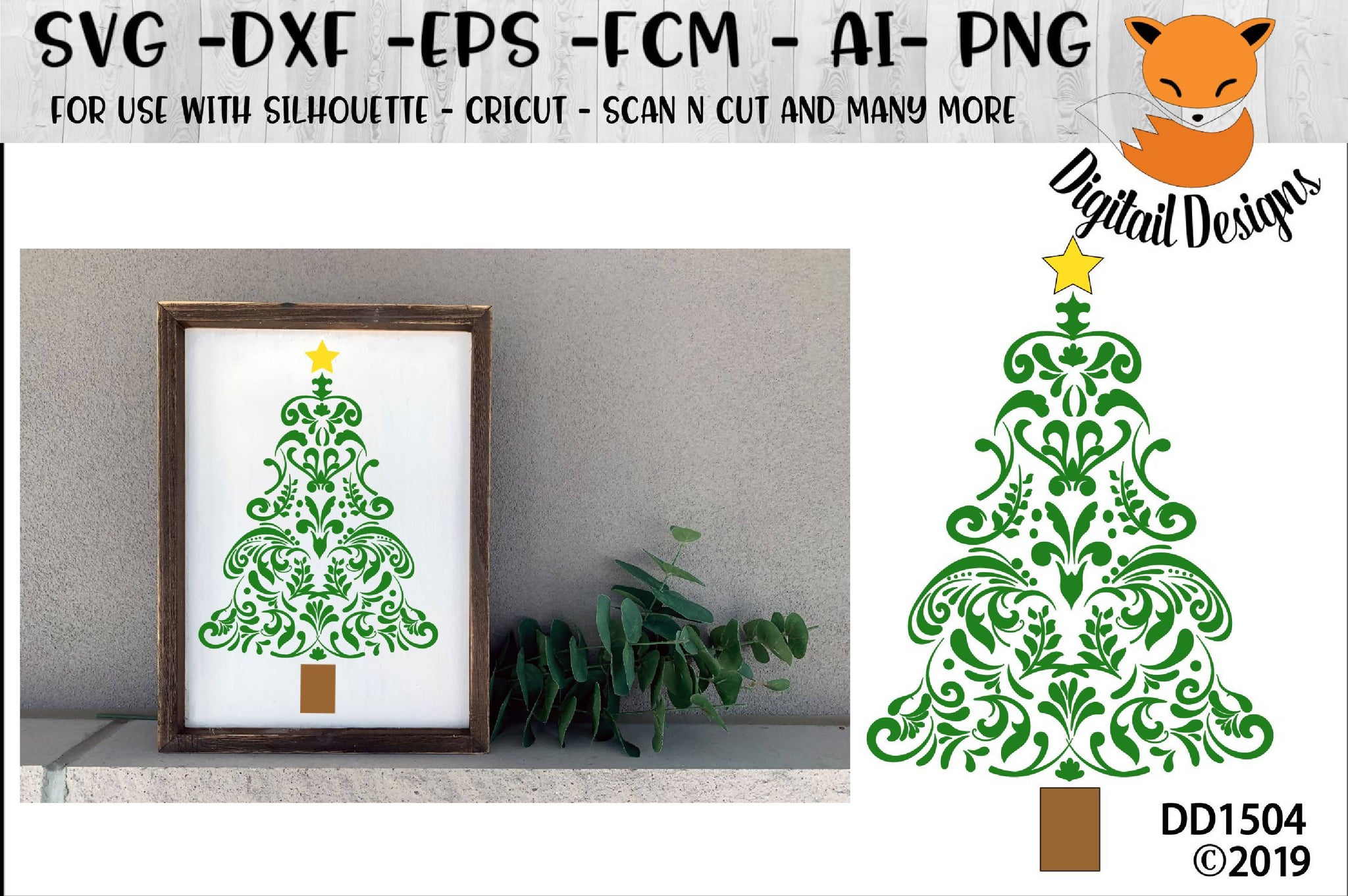 Download Detailed Swirly Mandala Christmas Tree Svg Svg Font Market