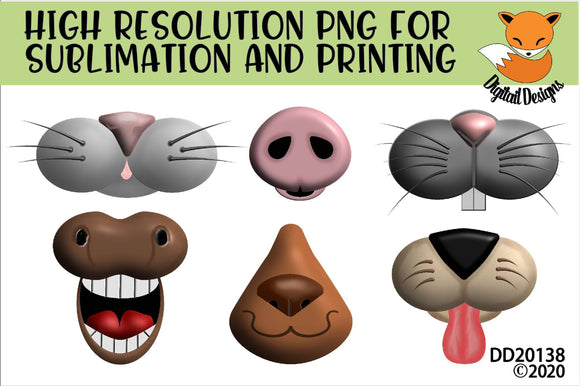 Download Animal Nose Face Mask Sublimation Bundle - SVG & Font Market