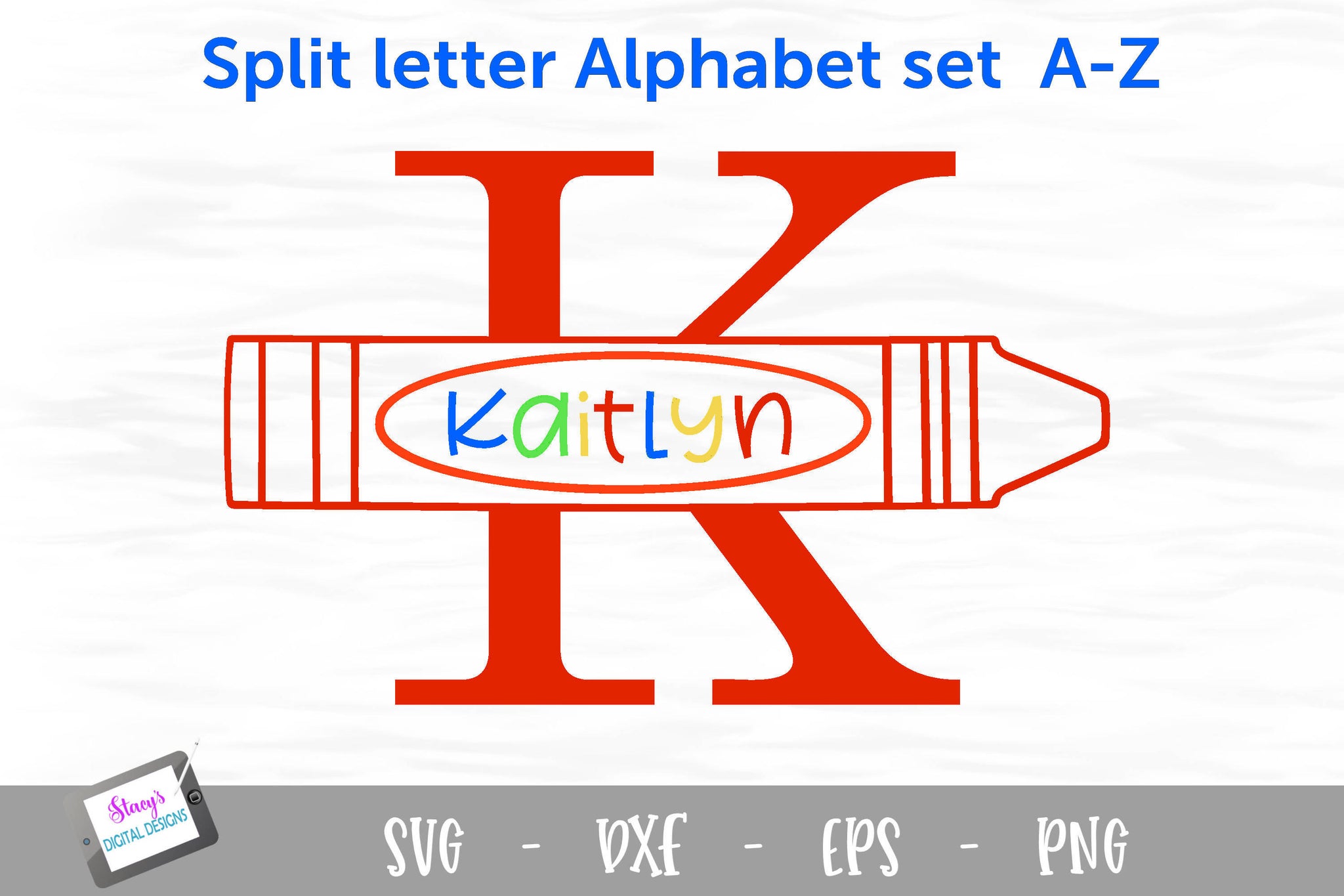 Download Split Letters A Z 26 Split Monogram Svg Files With Crayon Svg Font Market