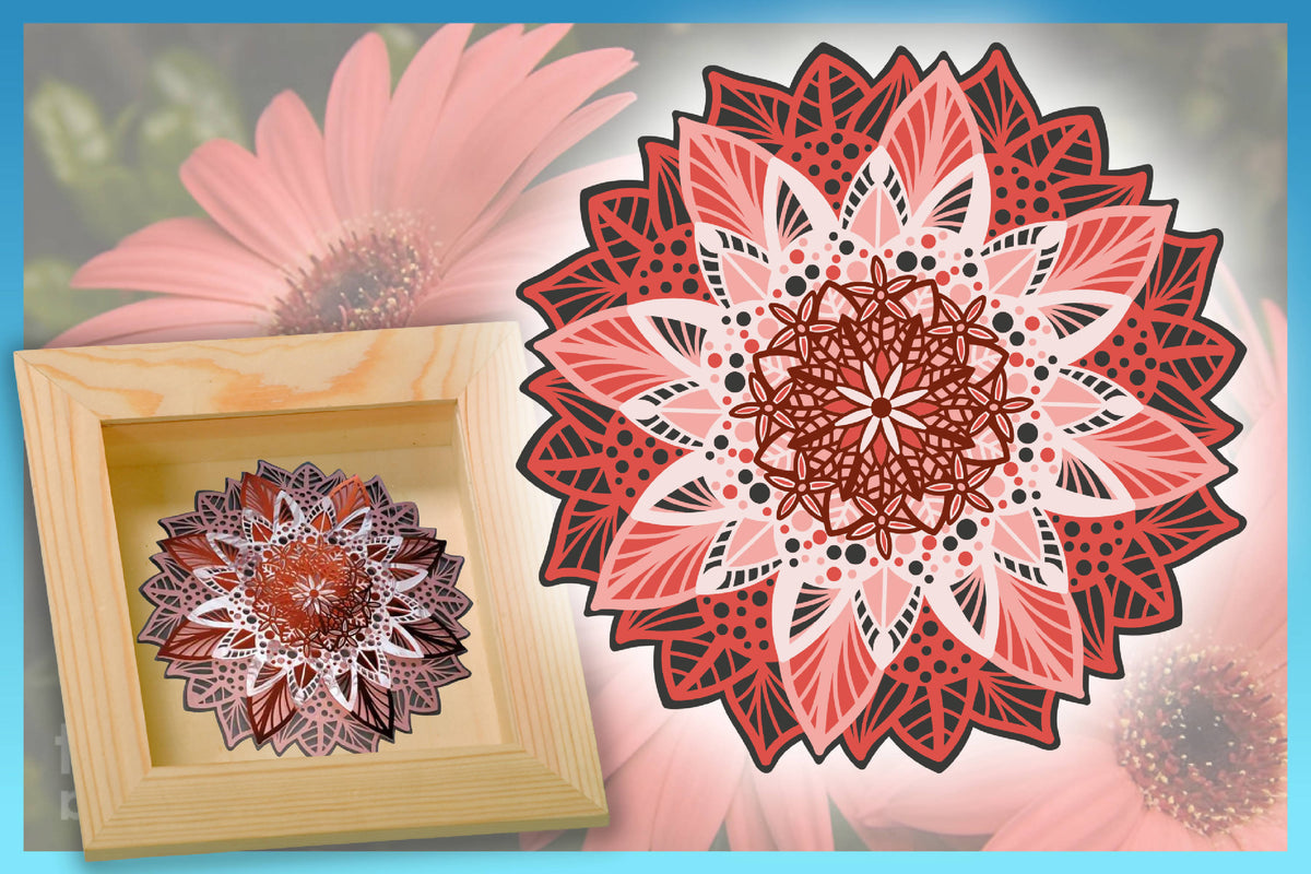 3D Floral Mandala Multi Layered Mandala SVG Files for ...
