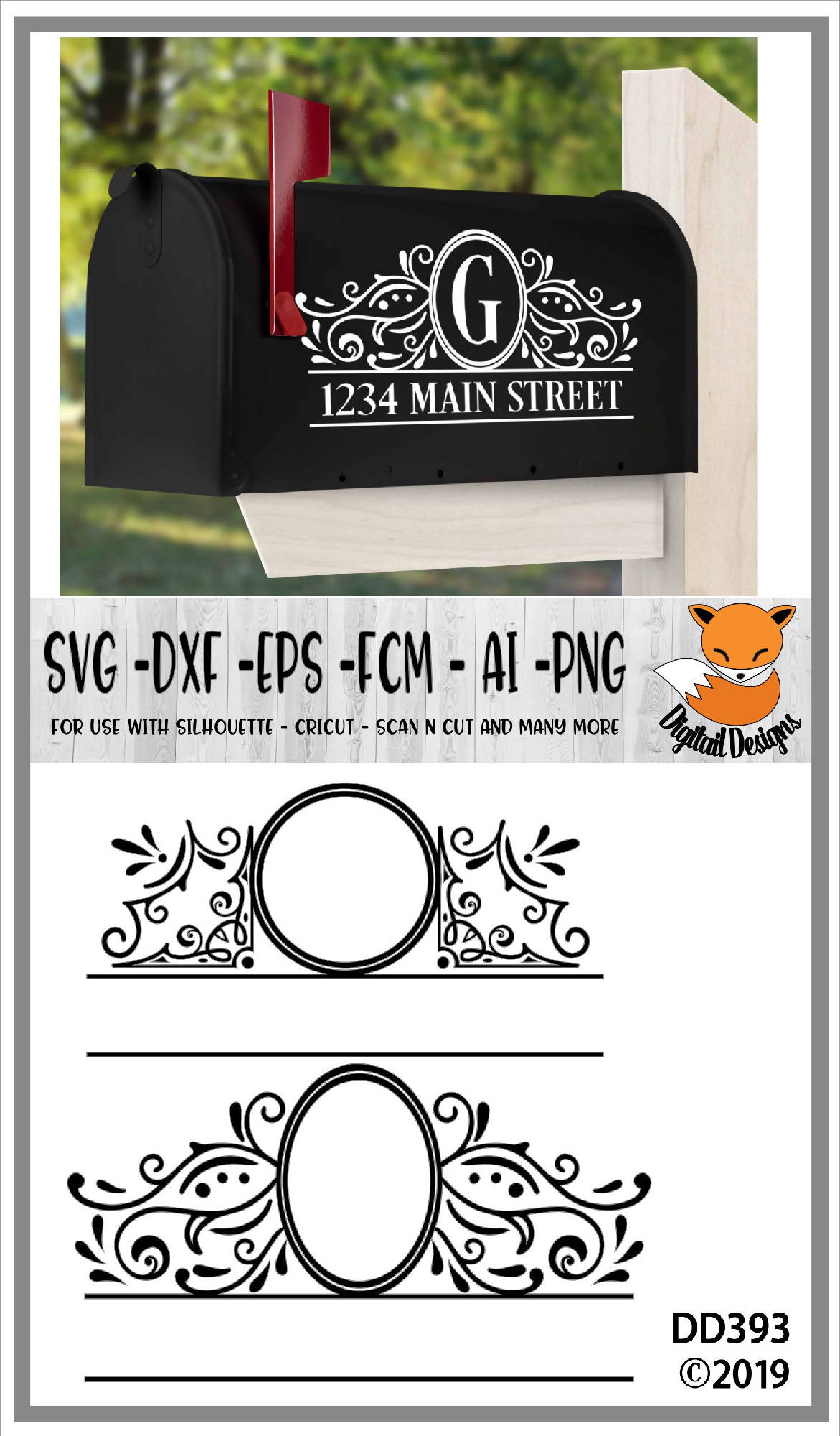 Download Mailbox Decal Design Svg Font Market
