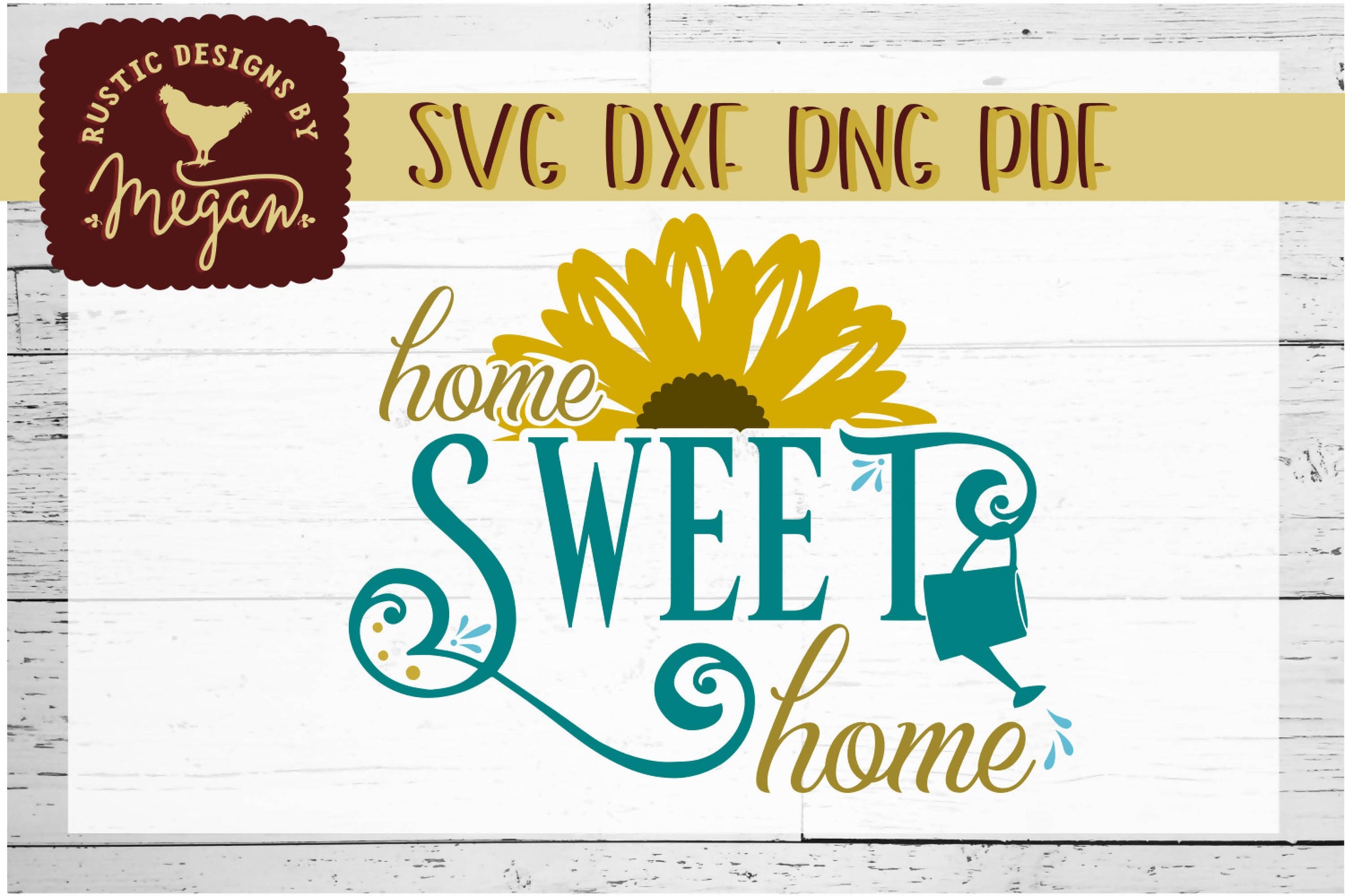 Sunflower SVG Bundle Wood Sign SVG DXF Cut File - SVG ...