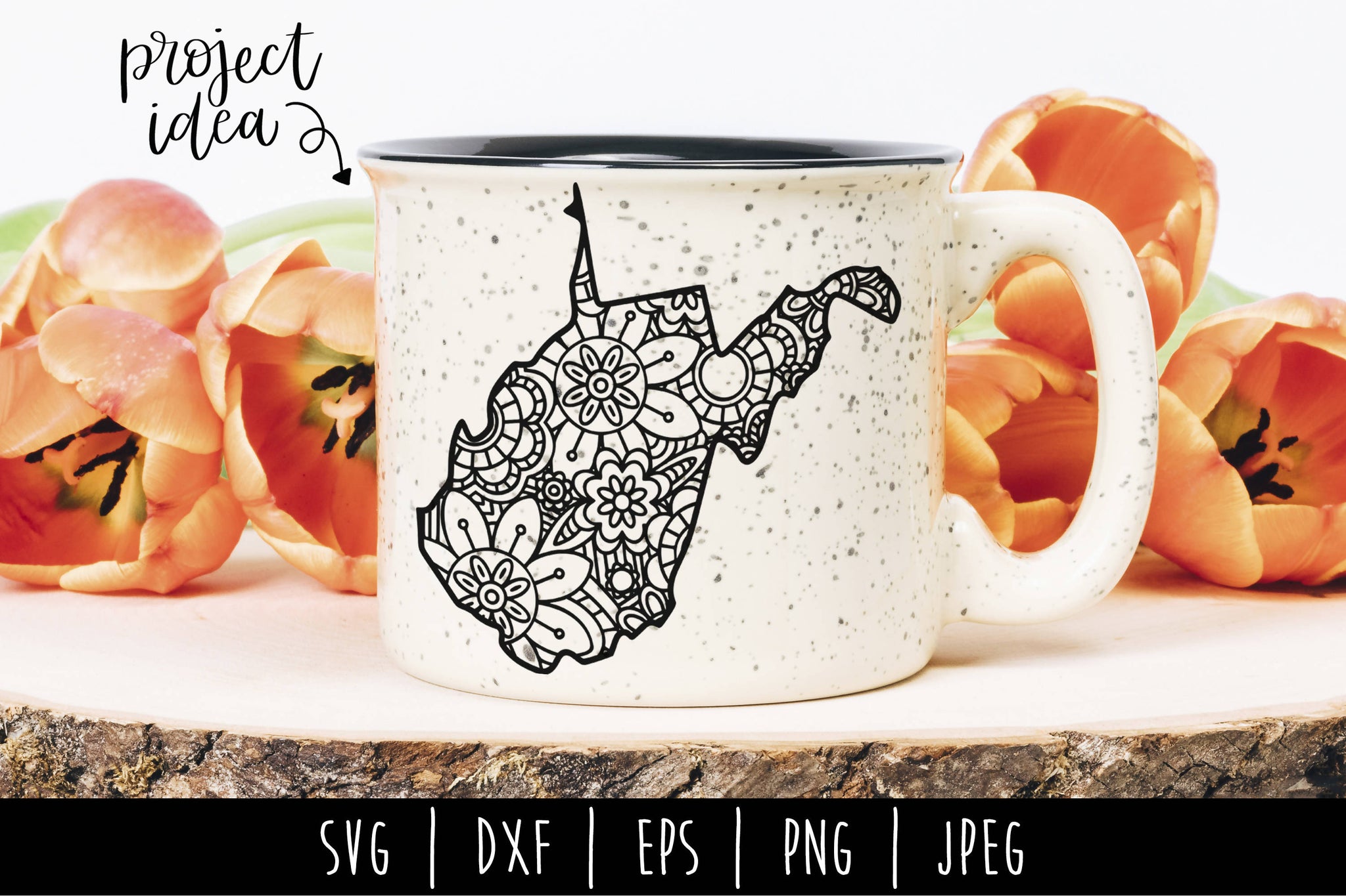 Download West Virginia Mandala Zentangle - SVG & Font Market