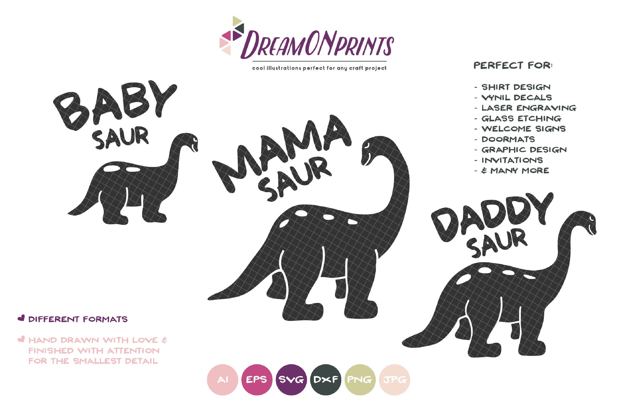 Download Dinosaurs Svg Dino Family Mamasaur Babysaur Svg Font Market